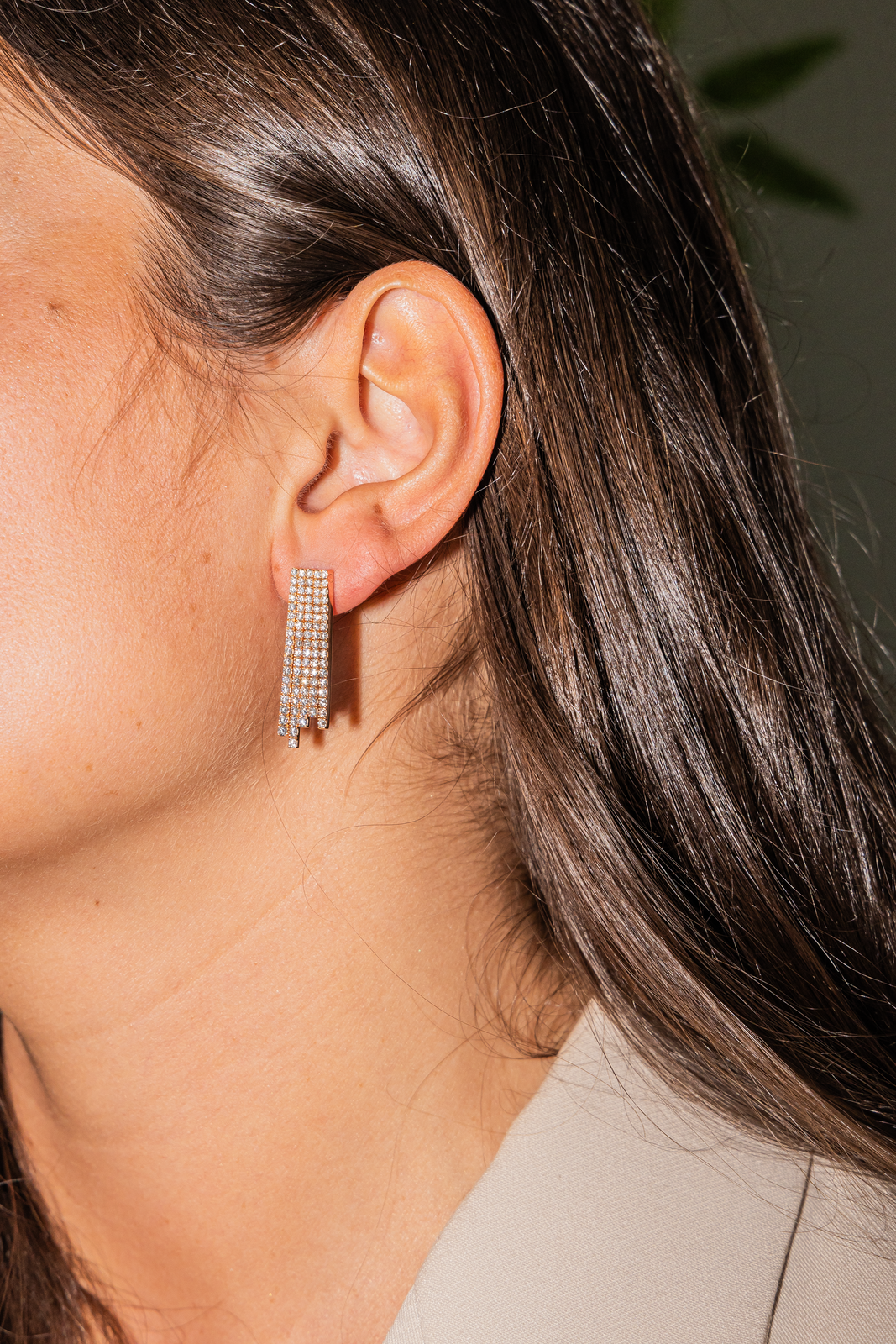 Messika Boucles d'oreilles Pendantes Diara Or rose Diamant