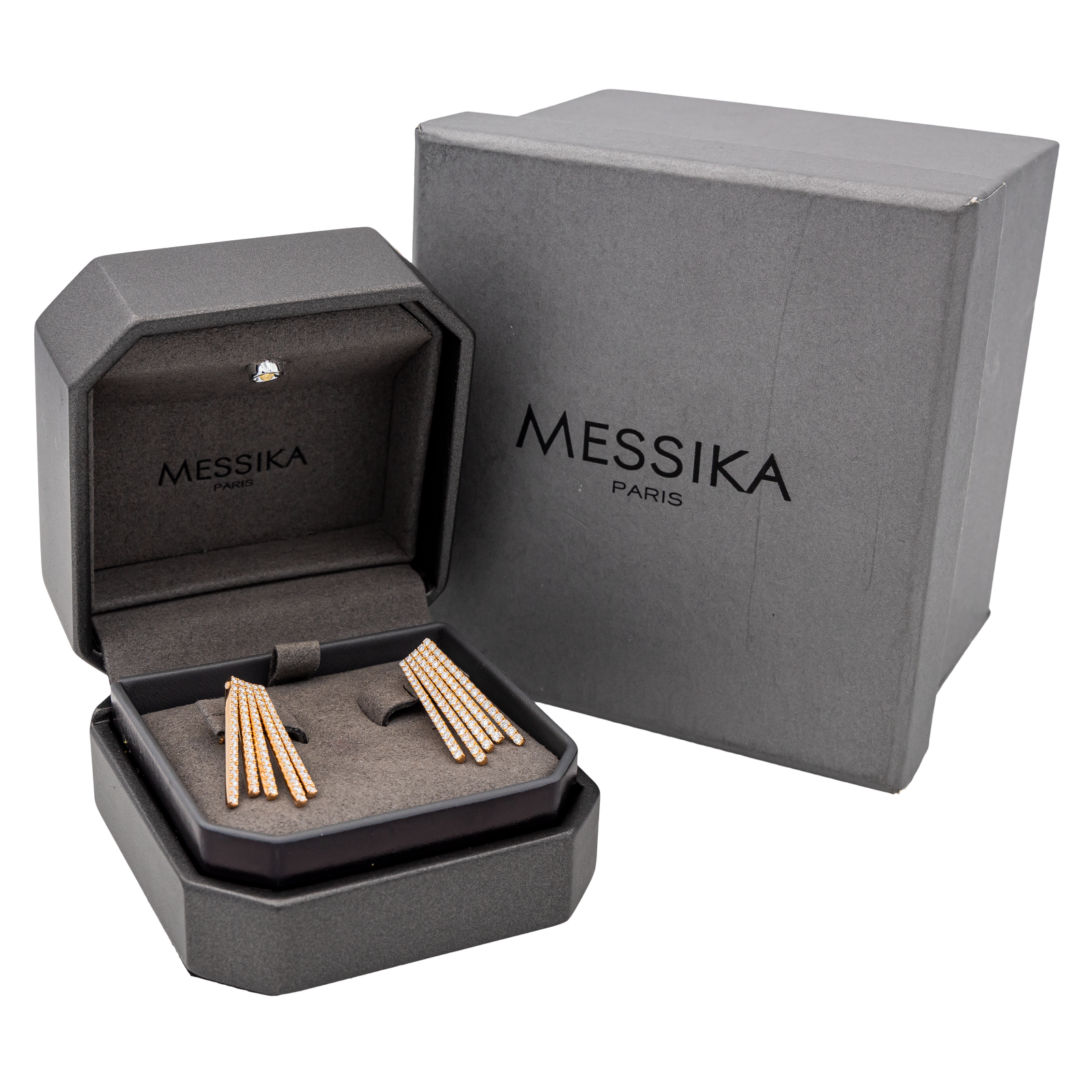 Messika Daria Drop Earrings Rose Gold Diamond