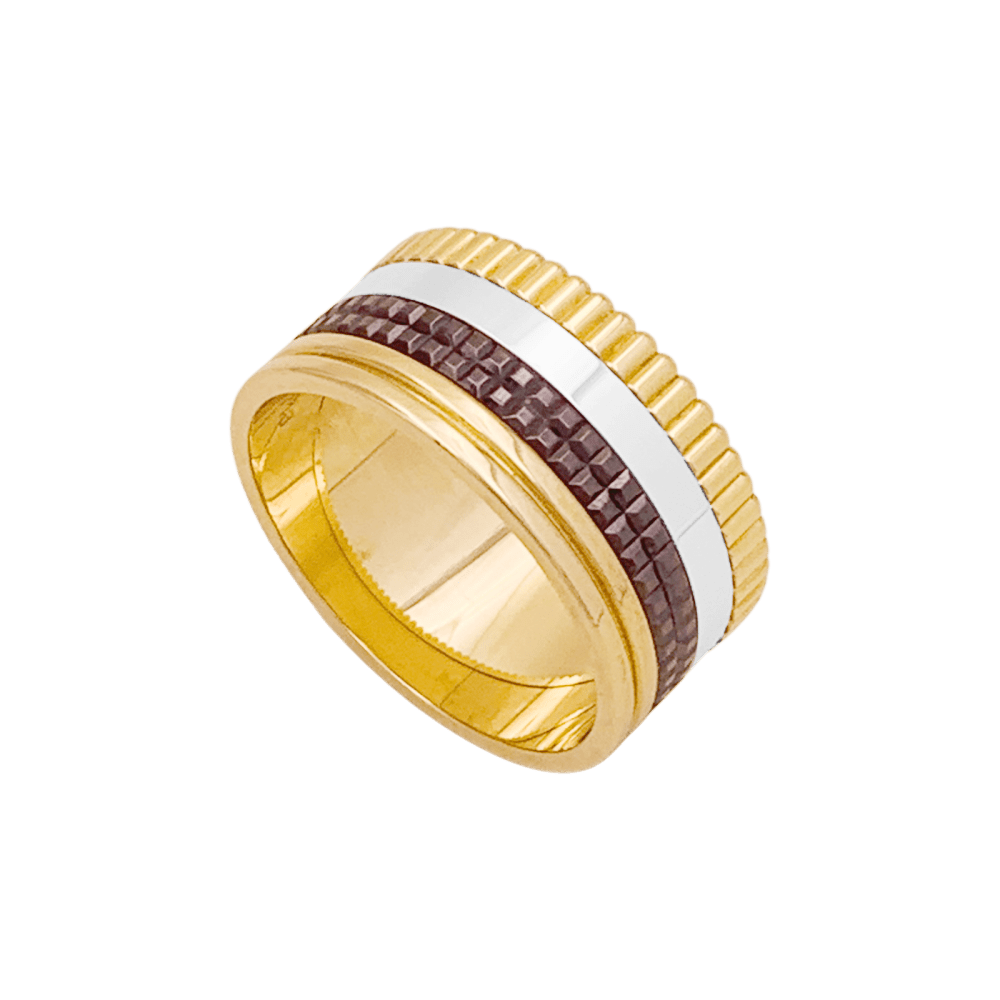 Bague Boucheron, "Quatre Classique Large", trois ors.