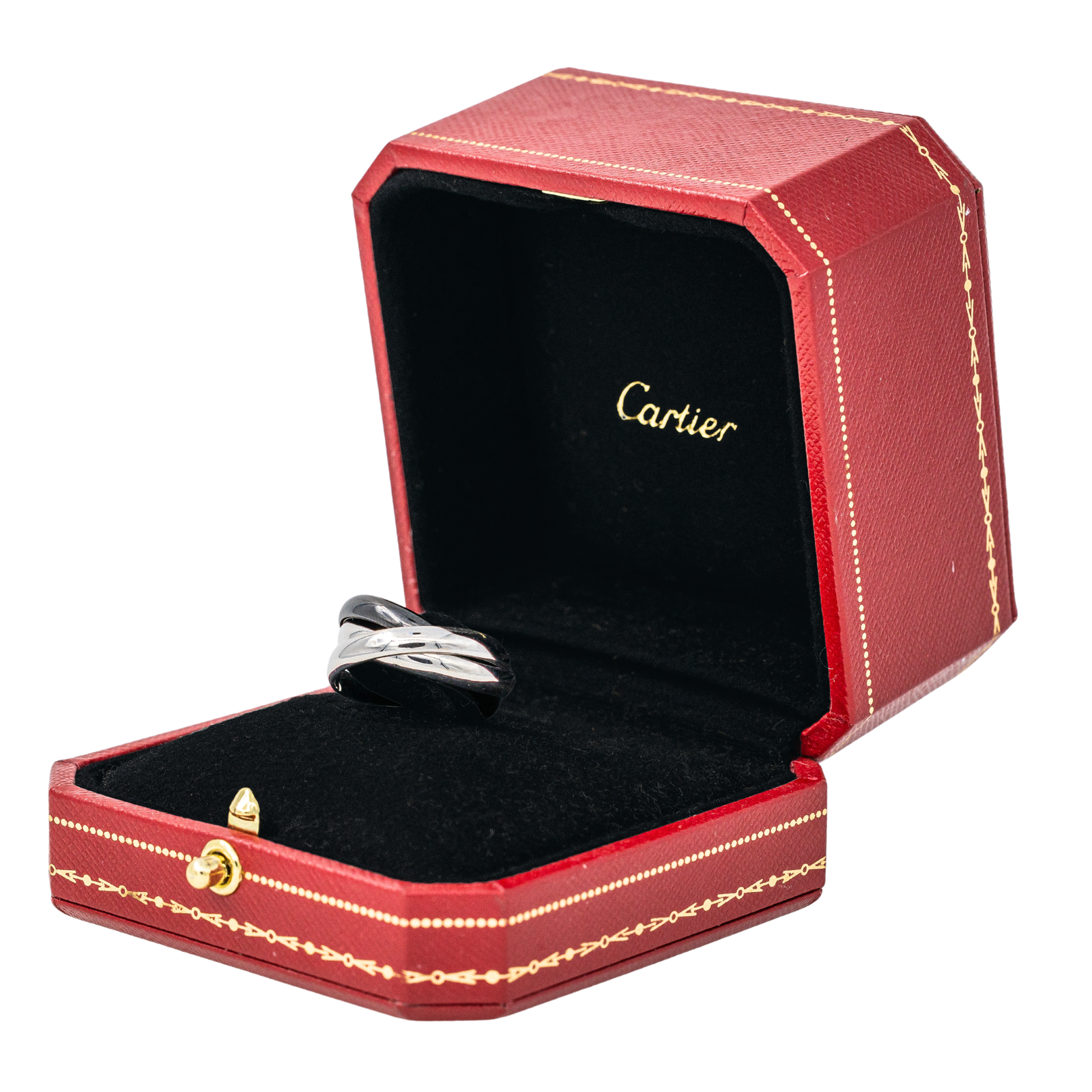 Cartier Trinity Ring White Gold Ceramic