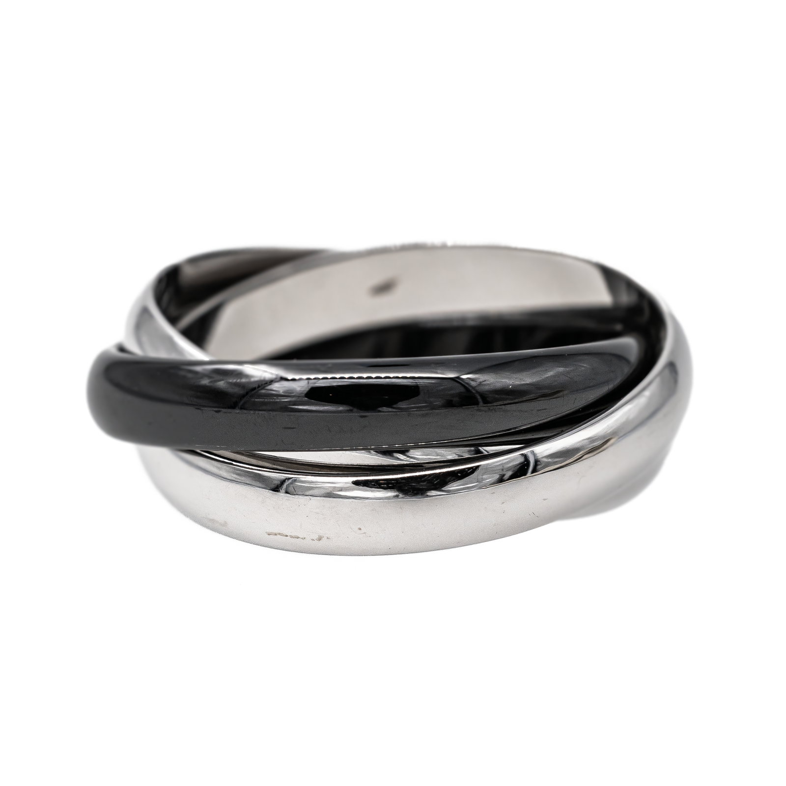 Cartier Trinity Ring White Gold Ceramic