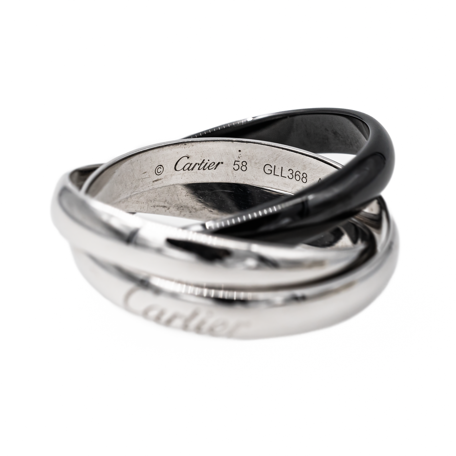 Cartier Trinity Ring White Gold Ceramic