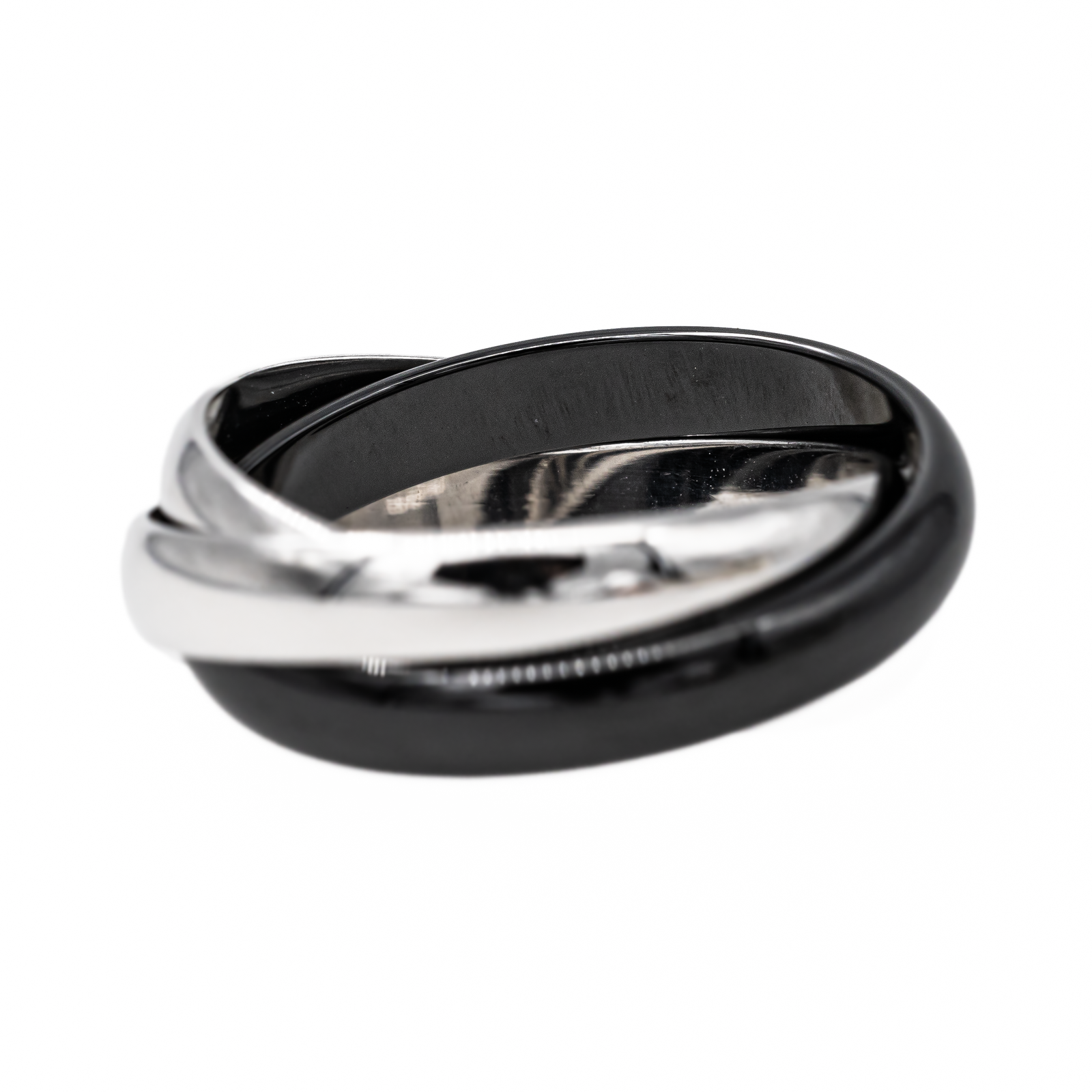 Cartier Trinity Ring White Gold Ceramic