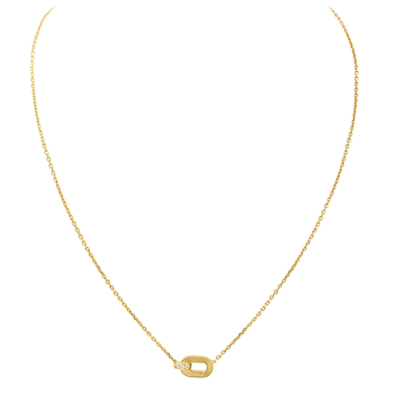 Arthus Bertrand Collier Ruban Or jaune Diamant
