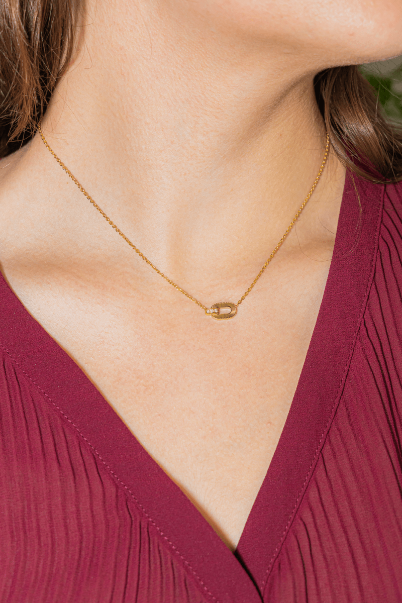 Arthus Bertrand Collier Ruban Or jaune Diamant - Maison Eloe