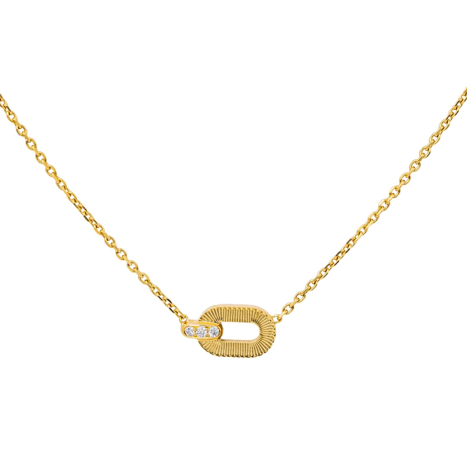 Arthus Bertrand Collier Ruban Or jaune Diamant