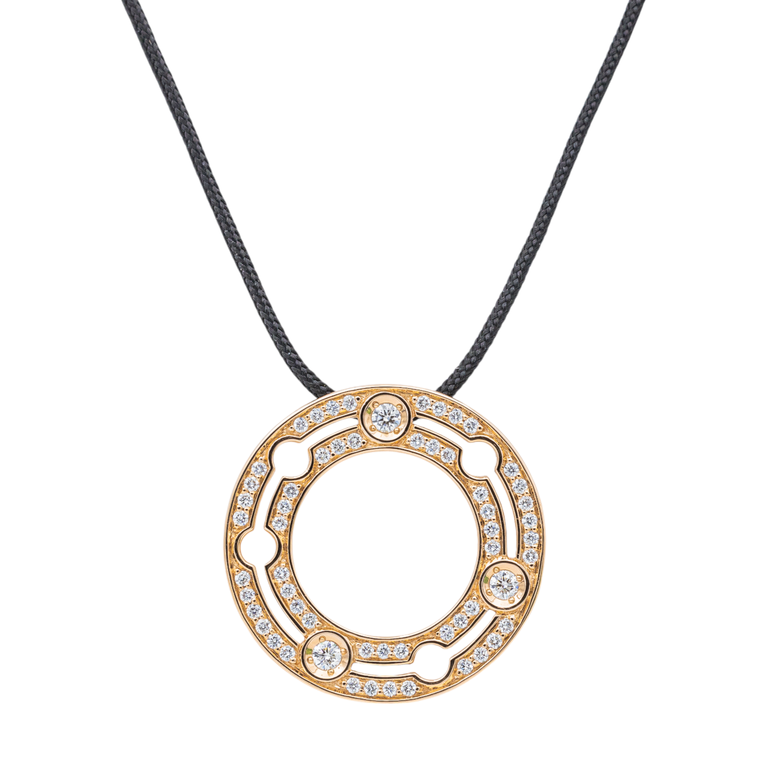 Dinh Van Collier Pulse Or rose Diamant