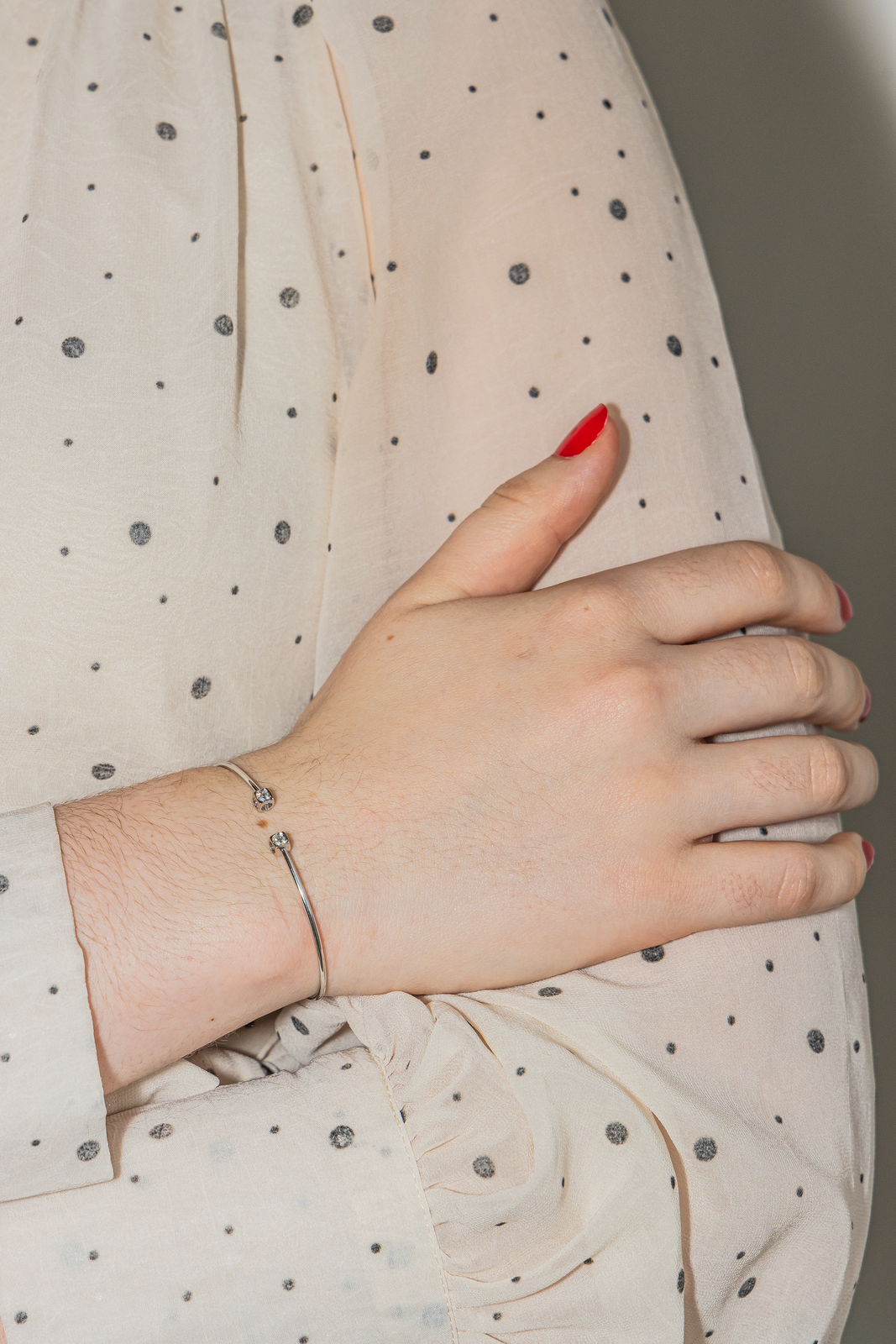 Dinh Van  Bracelet Jonc Le Cube Or blanc Diamant