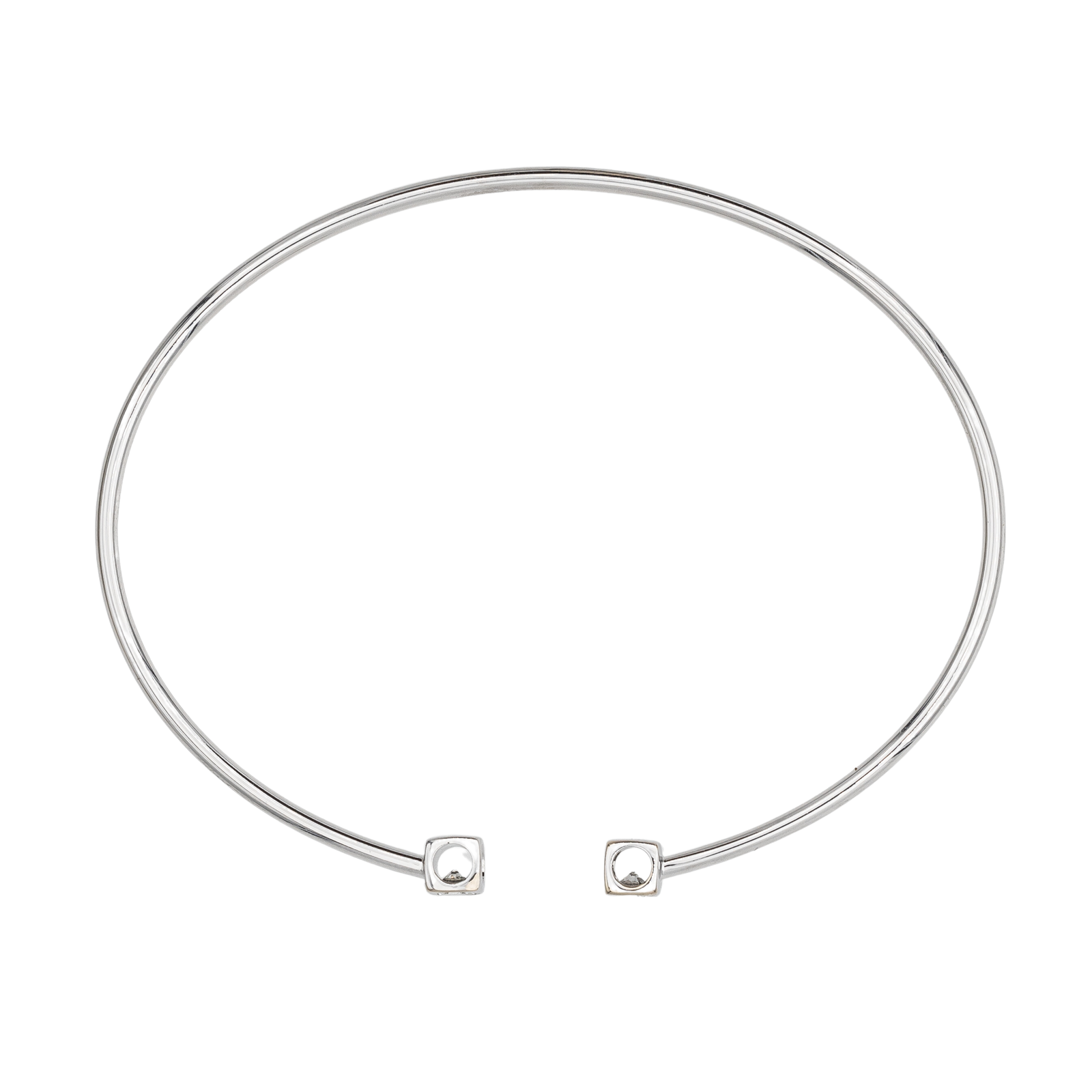 Dinh Van  Bracelet Jonc Le Cube Or blanc Diamant