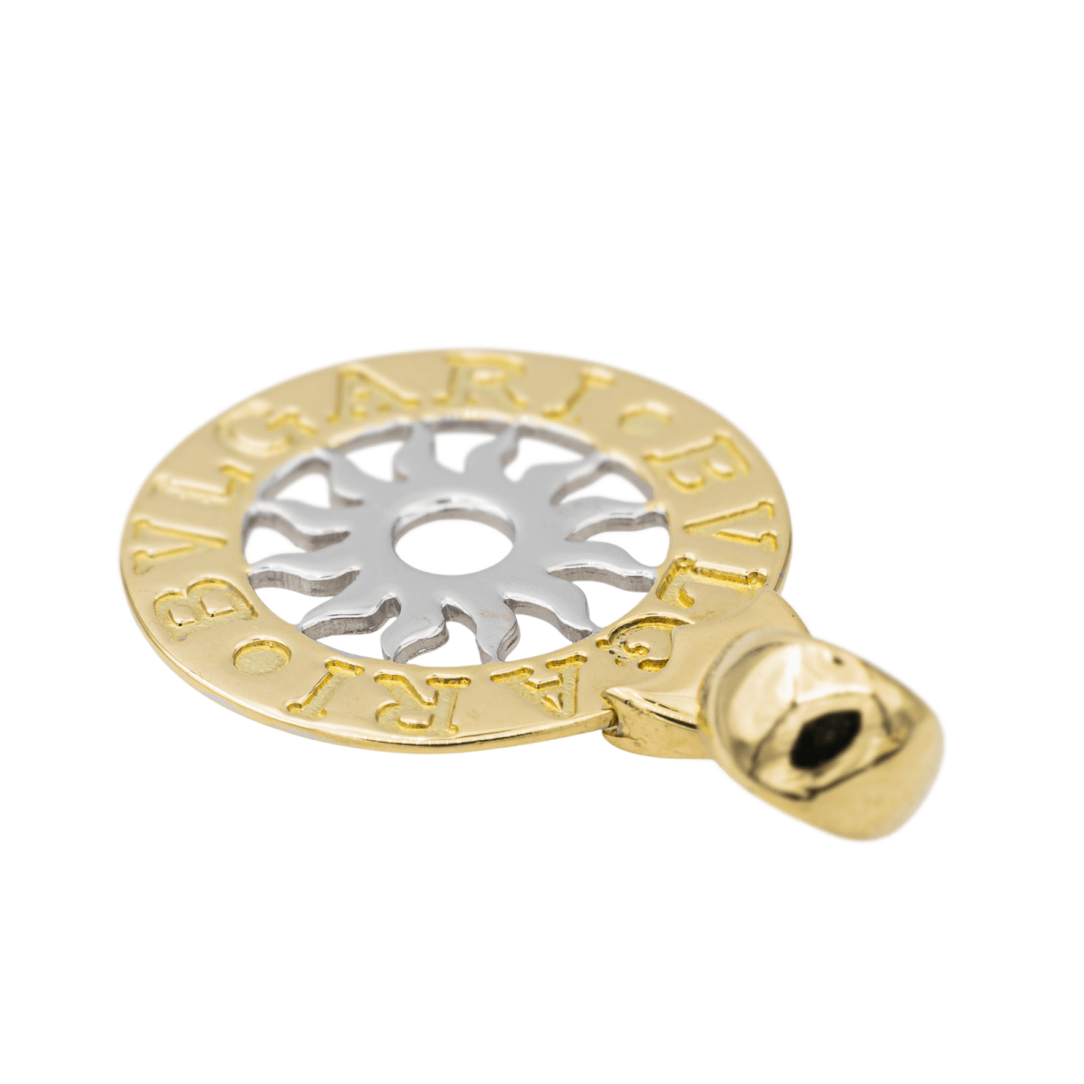 Bulgari Pendentif Tondo Or jaune, Or blanc - Maison Eloe