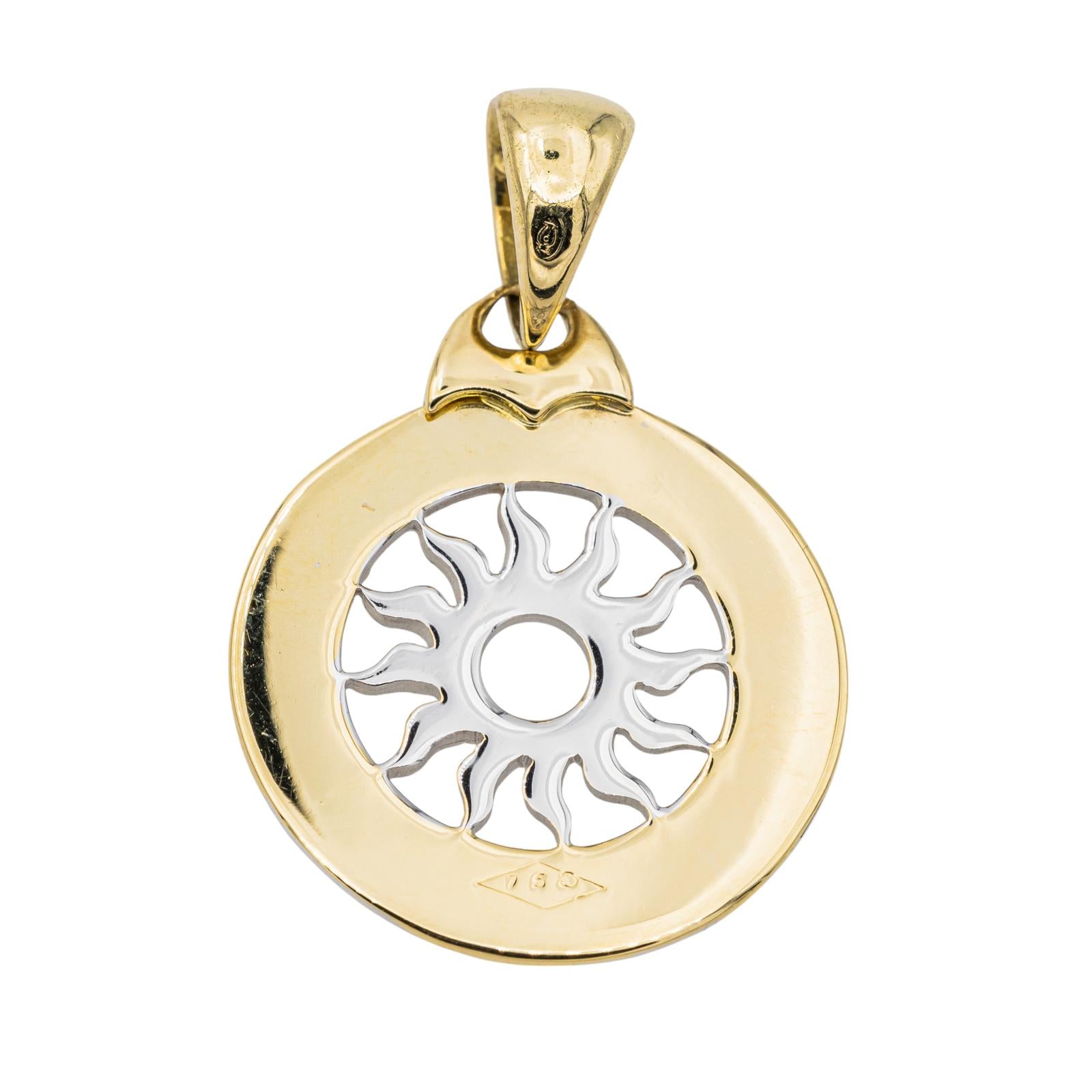 Bulgari Tondo Pendant Yellow gold, White gold