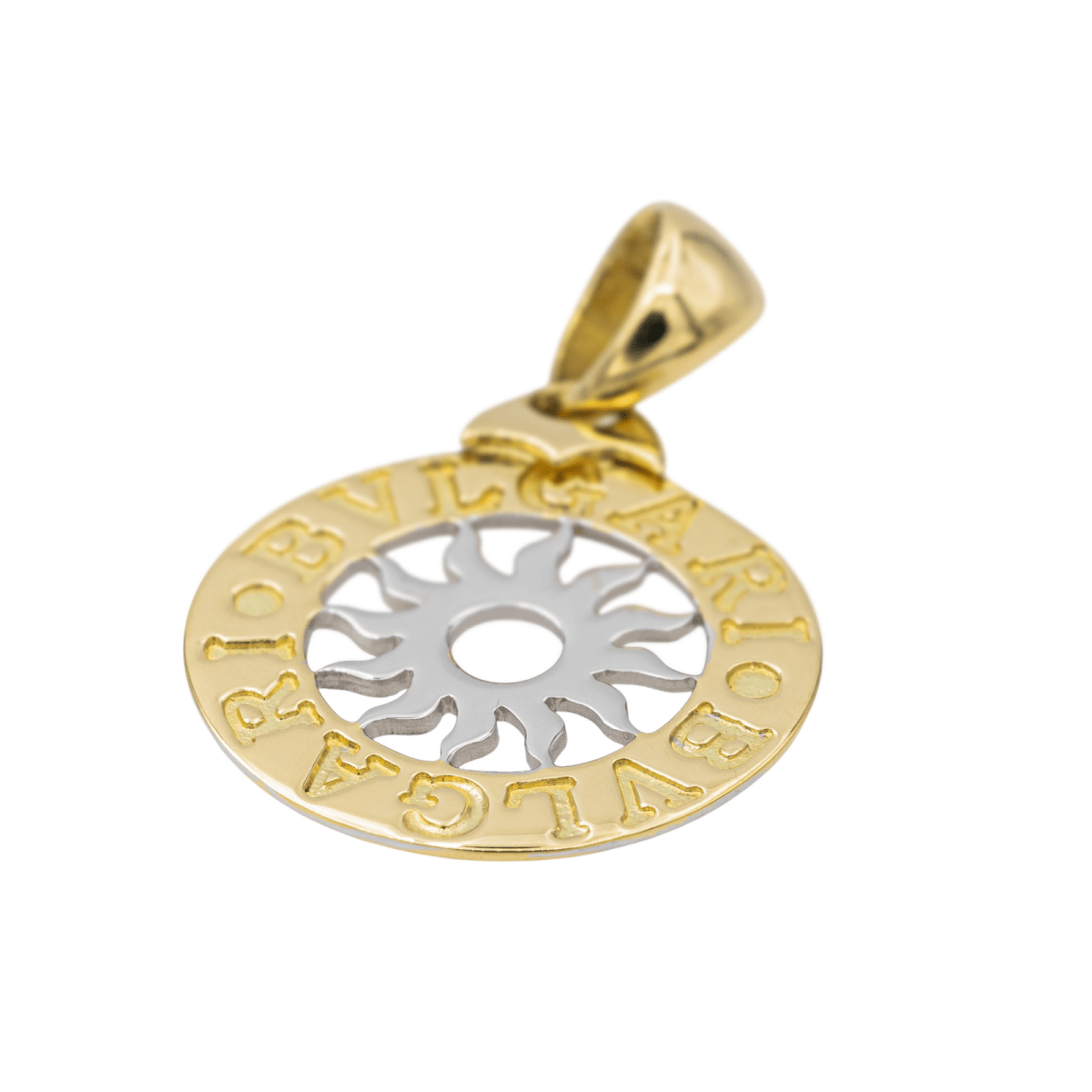 Bulgari Pendentif Tondo Or jaune, Or blanc - Maison Eloe