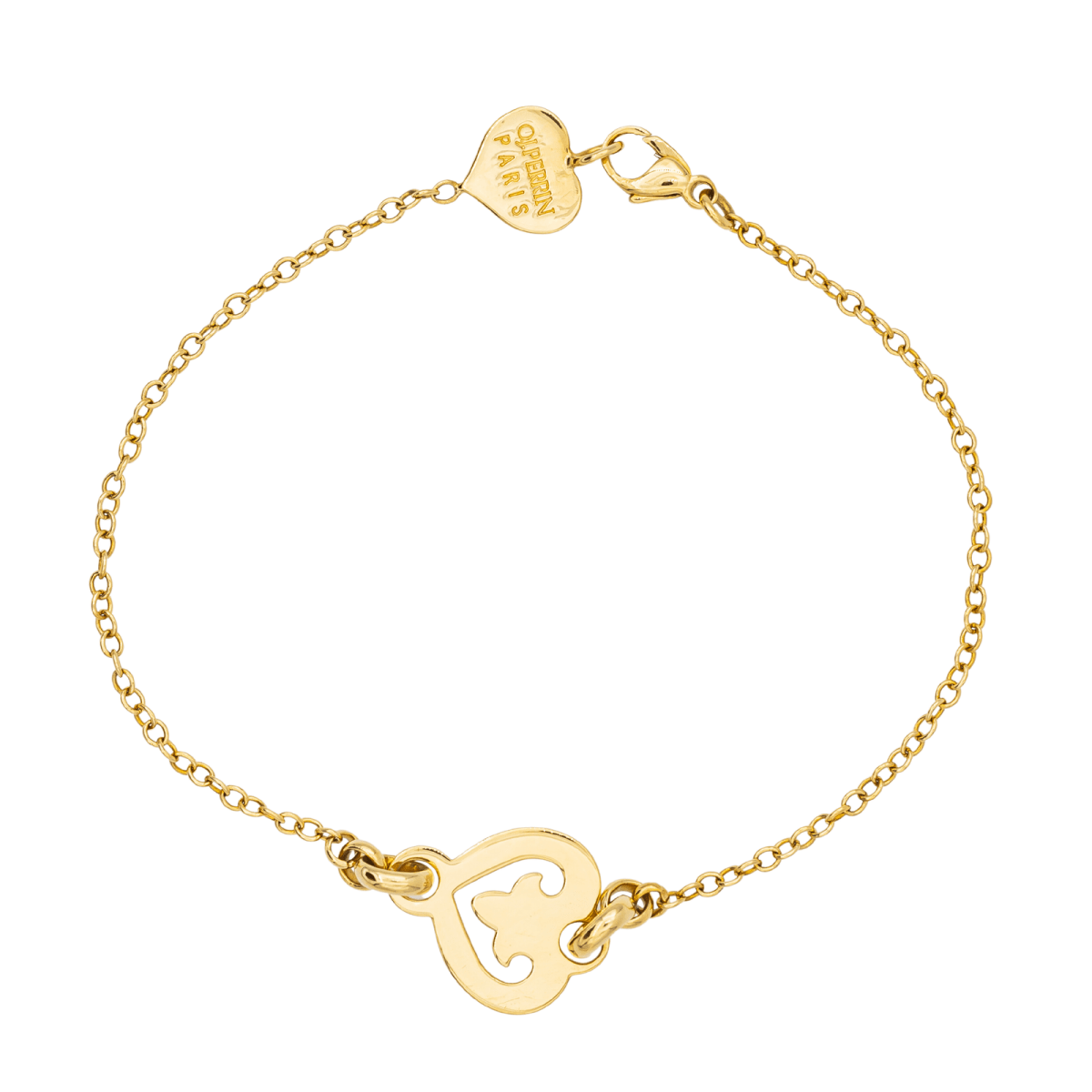 O.J. Perrin Bracelet Coeur légende Or jaune - Maison Eloe