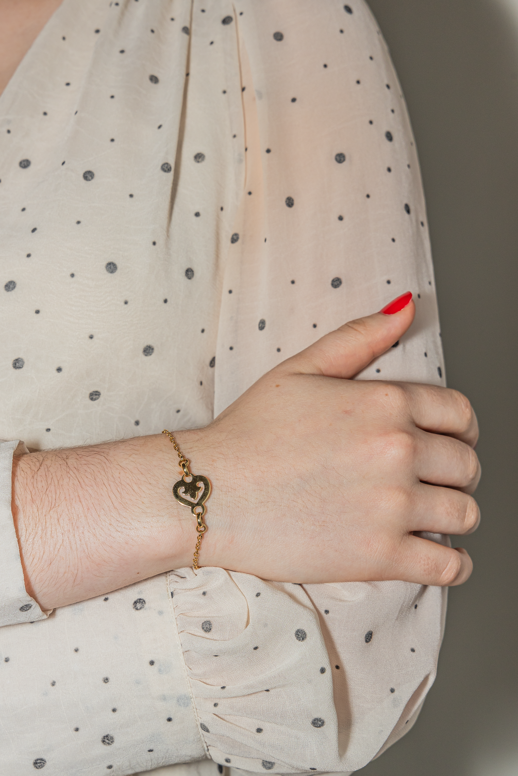 O.J. Perrin Bracelet Coeur légende Or jaune