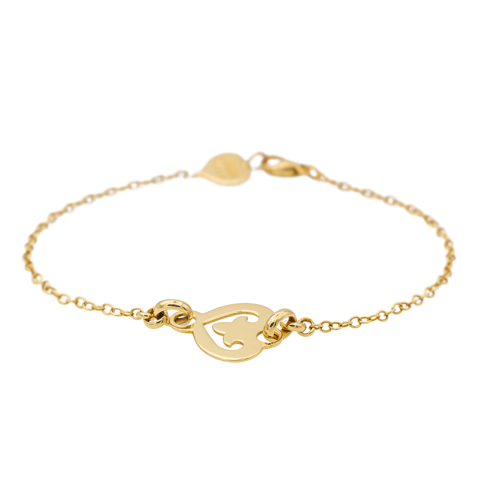 O.J. Perrin Bracelet Coeur légende Or jaune