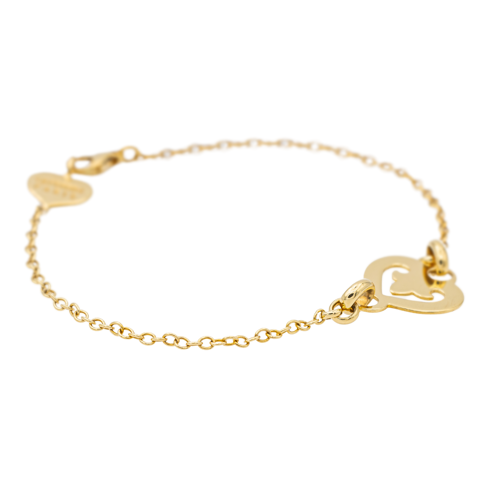 O.J. Perrin Bracelet Coeur légende Or jaune