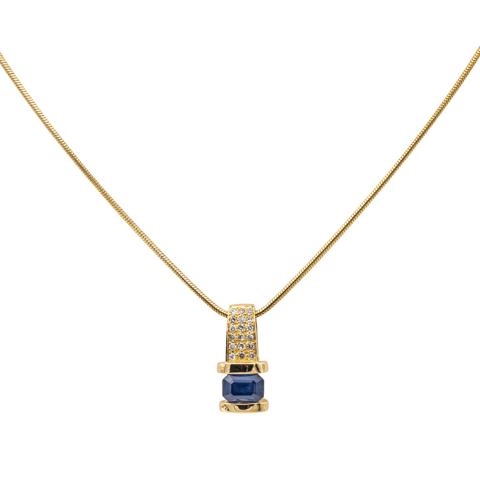 Gay frères Collier Or jaune Saphir, Diamant