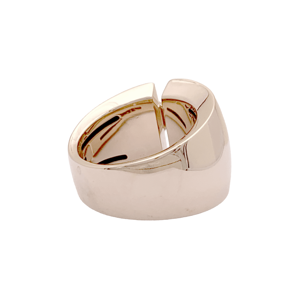 Bague Chaumet, "Liens" grand modèle, or rose, diamants.