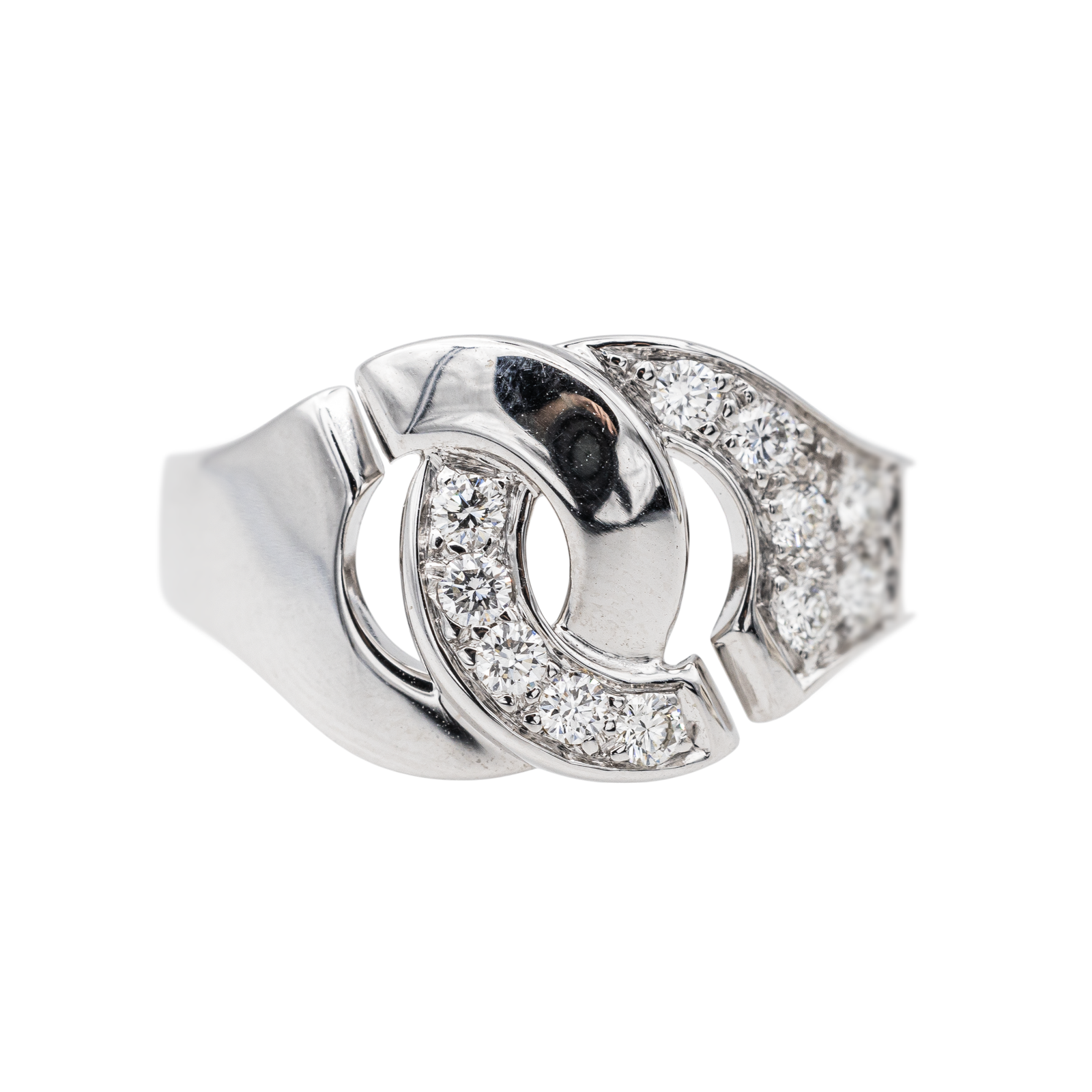 Dinh Van Bague Menottes Or blanc Diamant