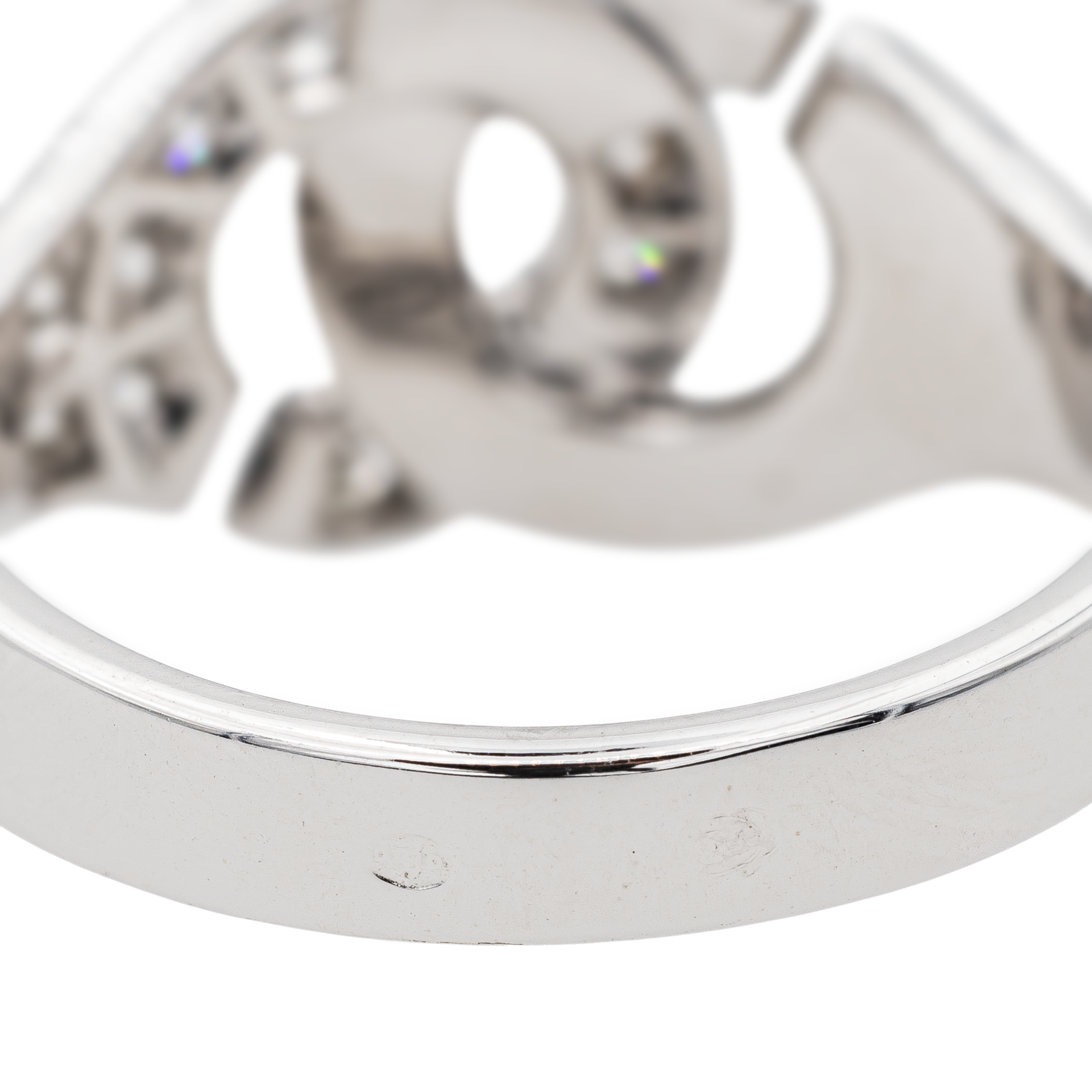 Dinh van Handcuffs Ring White Gold Diamond