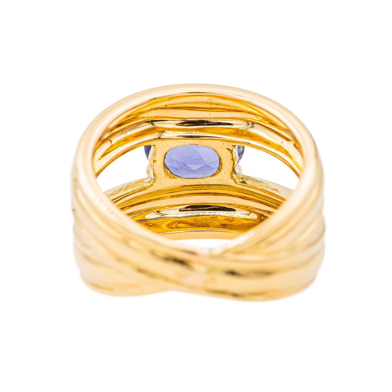 Boucheron Yellow Gold Cordierite Bangle Ring