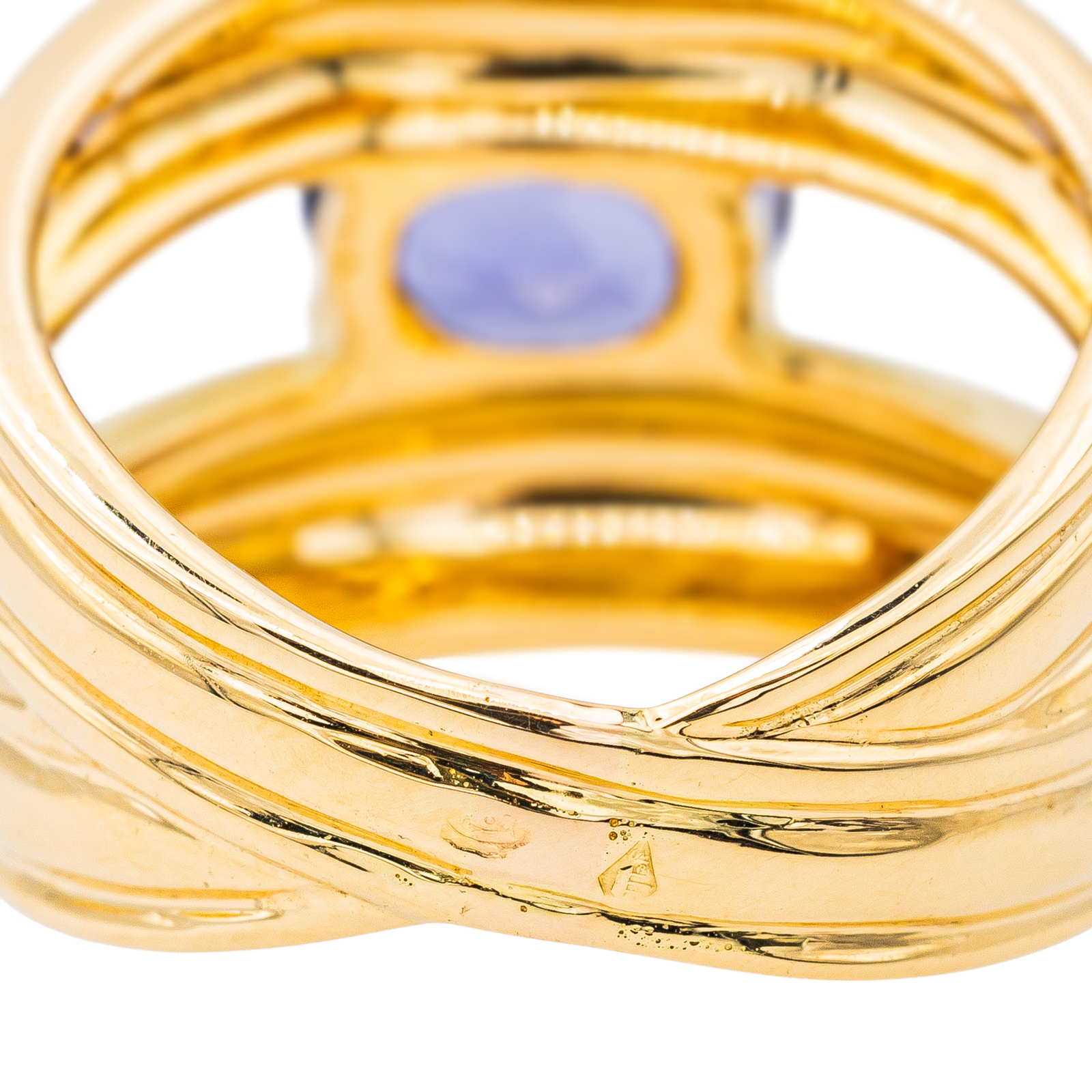 Boucheron Yellow Gold Cordierite Bangle Ring
