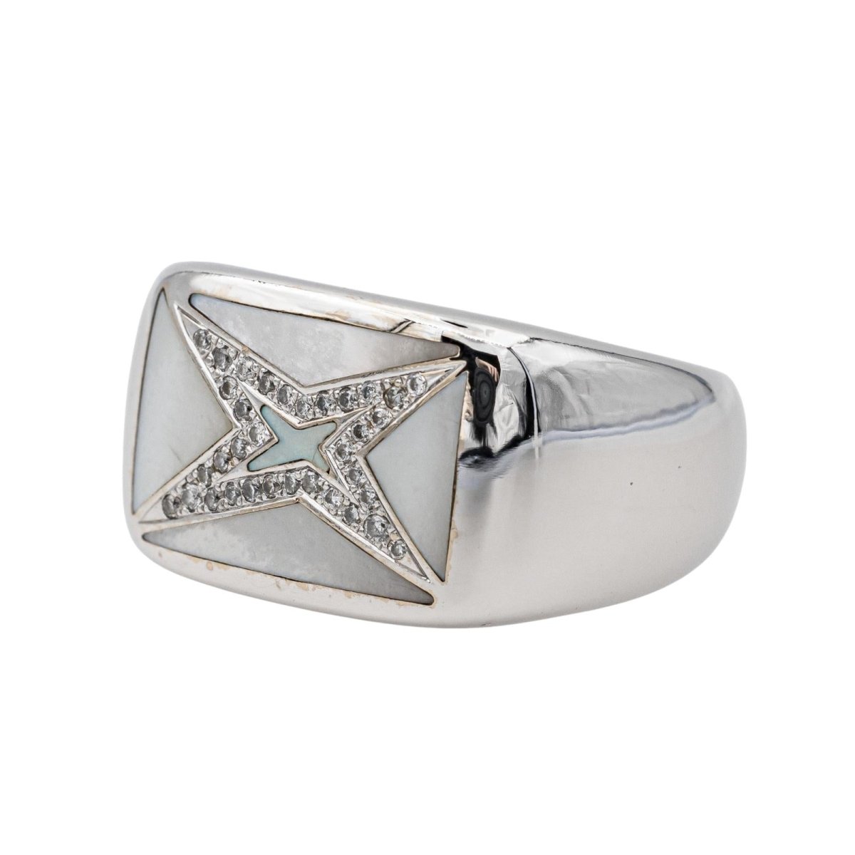 Mauboussin Bague Etoile Grande vie Or blanc Nacre - Maison Eloe