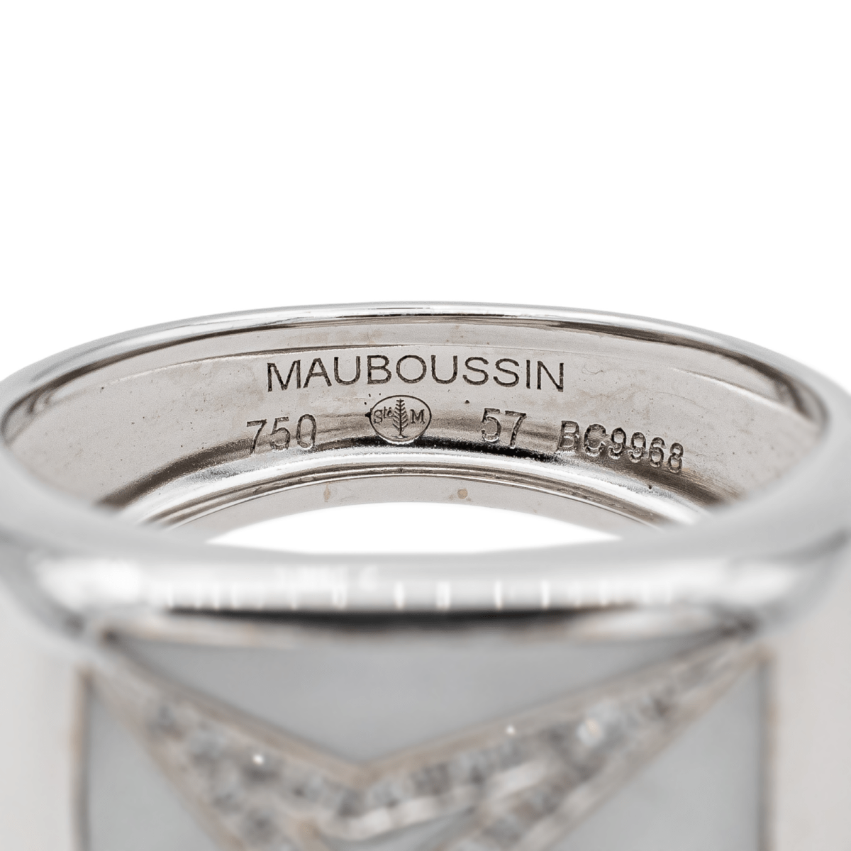 Mauboussin Bague Etoile Grande vie Or blanc Nacre - Maison Eloe