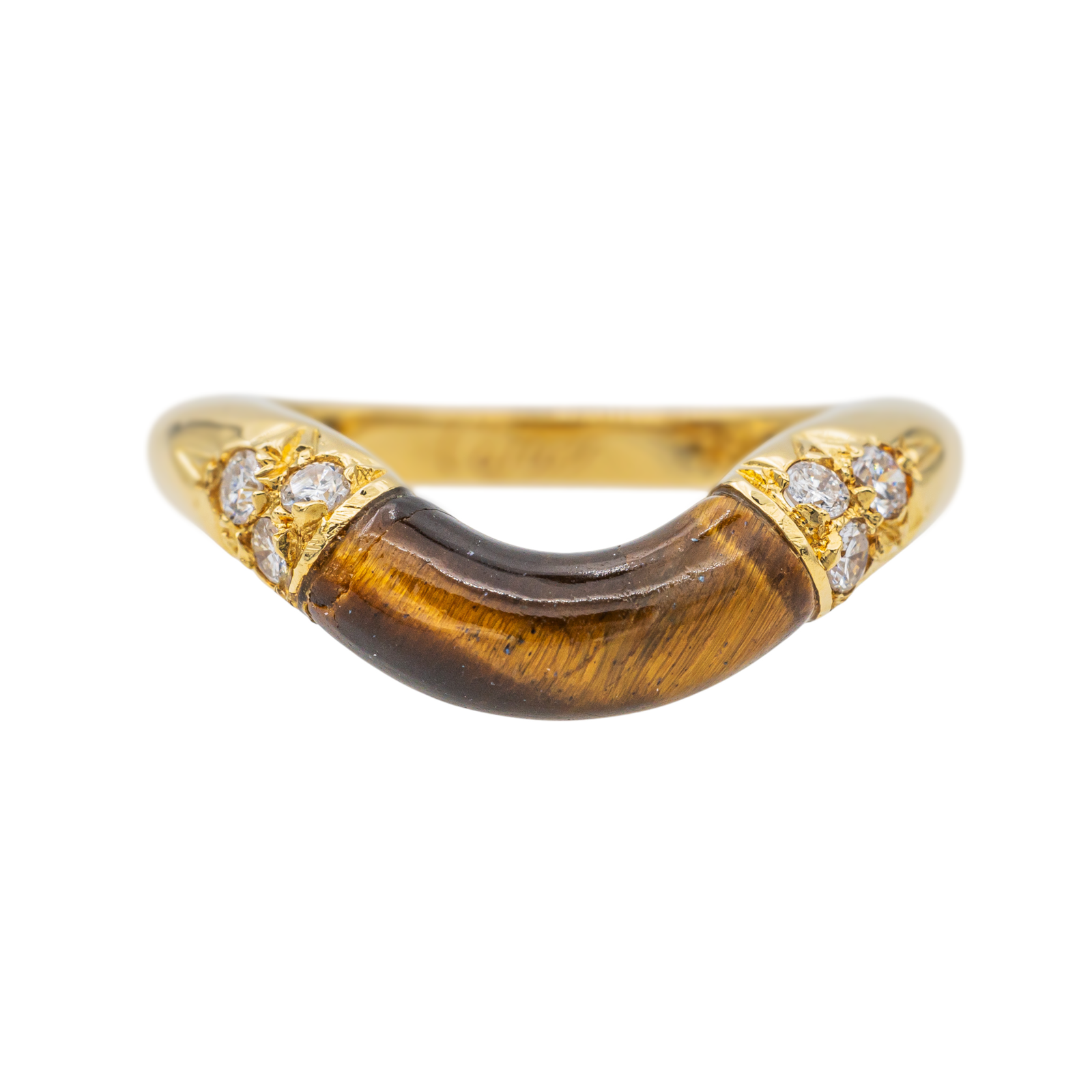 Cartier Bague  Or jaune Œil de tigre