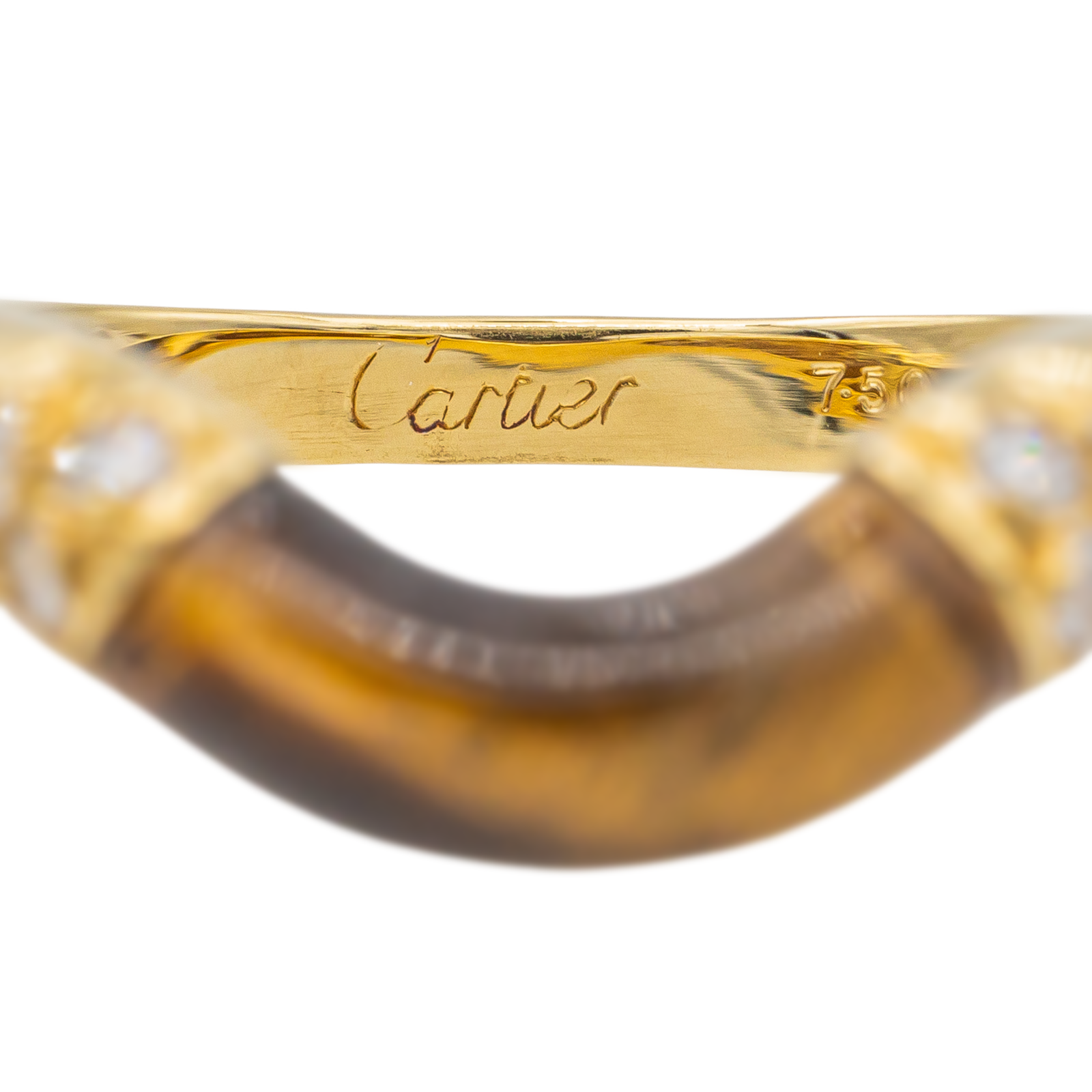 Cartier Bague Or jaune Œil de tigre, Diamant