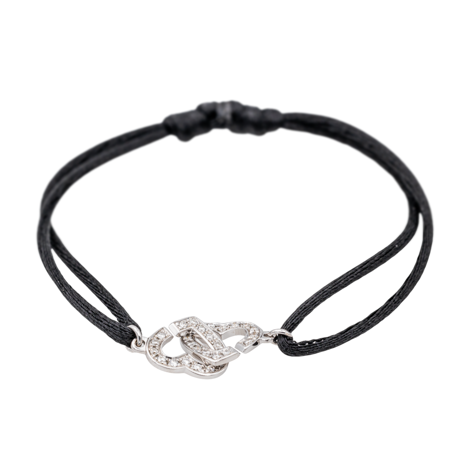 Dinh Van Bracelet Double cœur Or blanc Diamant
