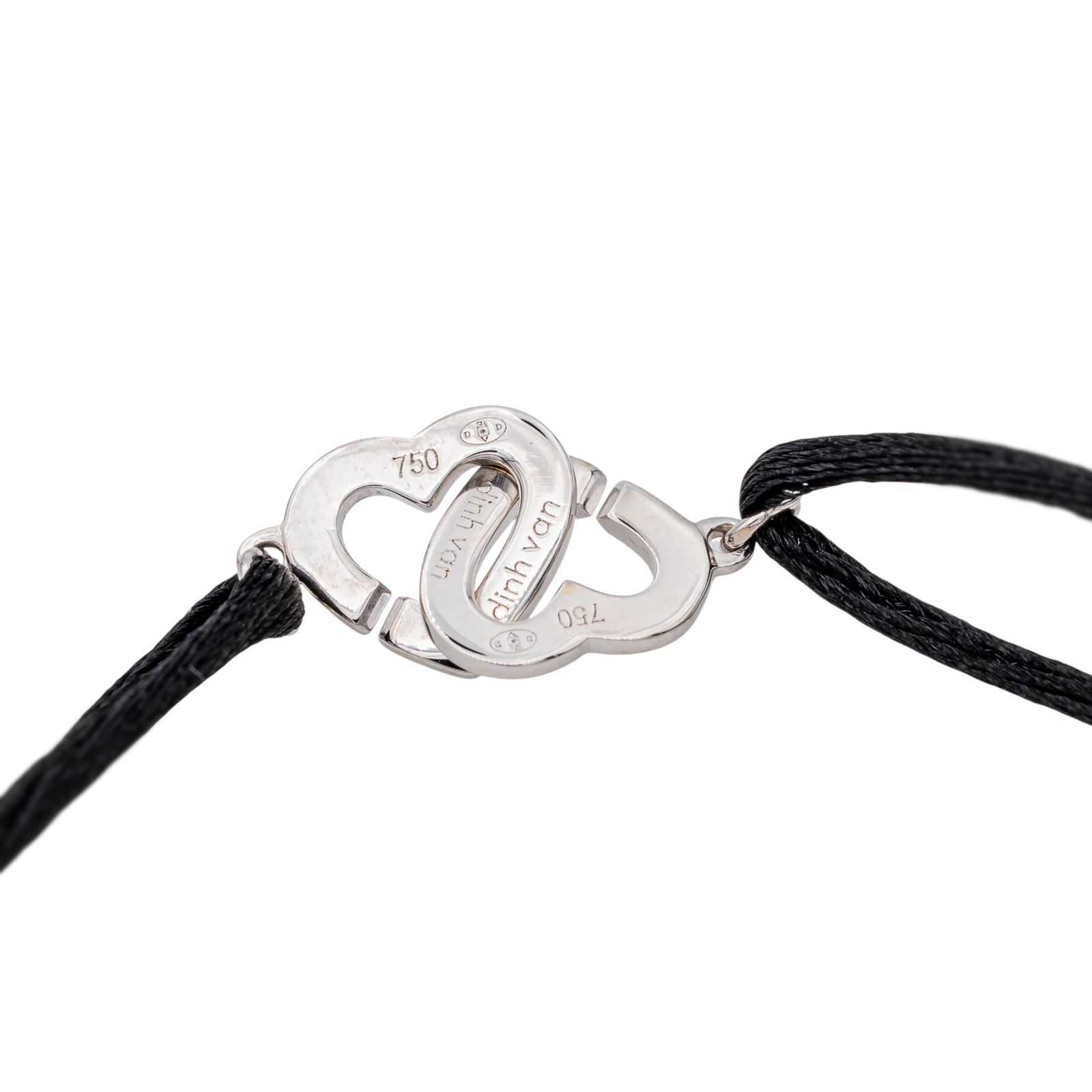 Dinh Van Bracelet Double cœur Or blanc Diamant