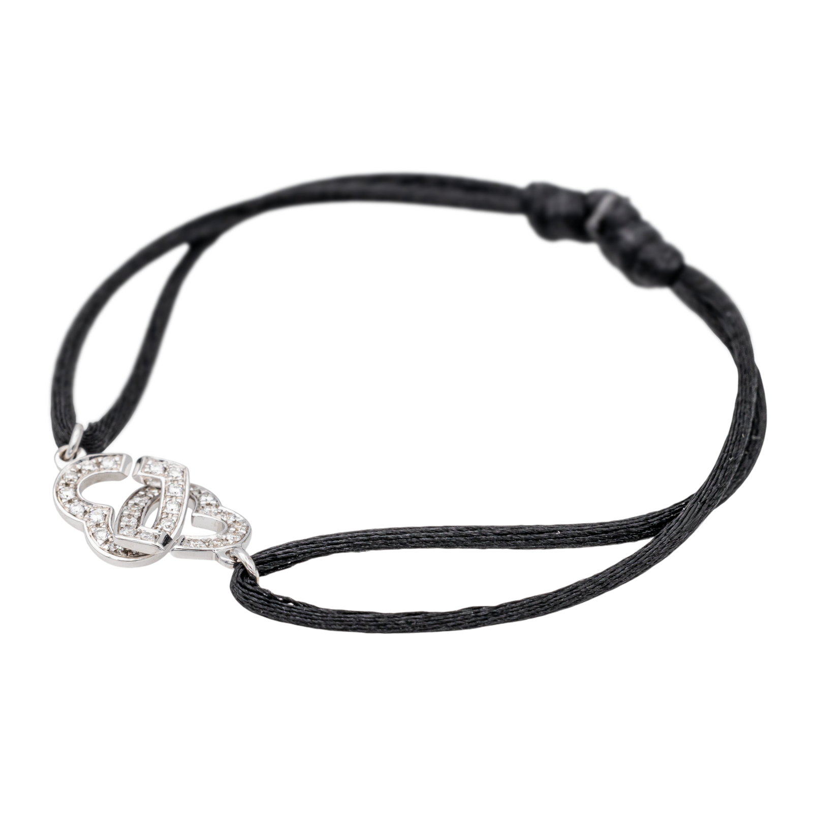 Dinh Van Bracelet Double cœur Or blanc Diamant