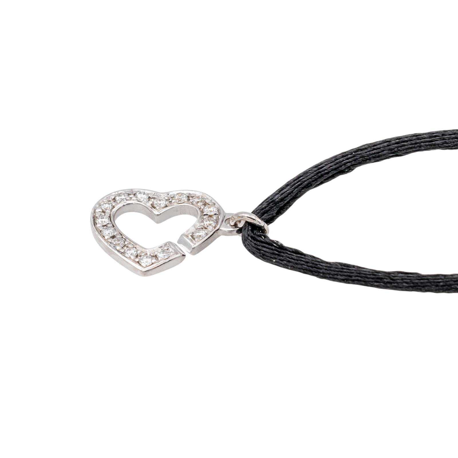 Dinh Van Bracelet Double cœur Or blanc Diamant