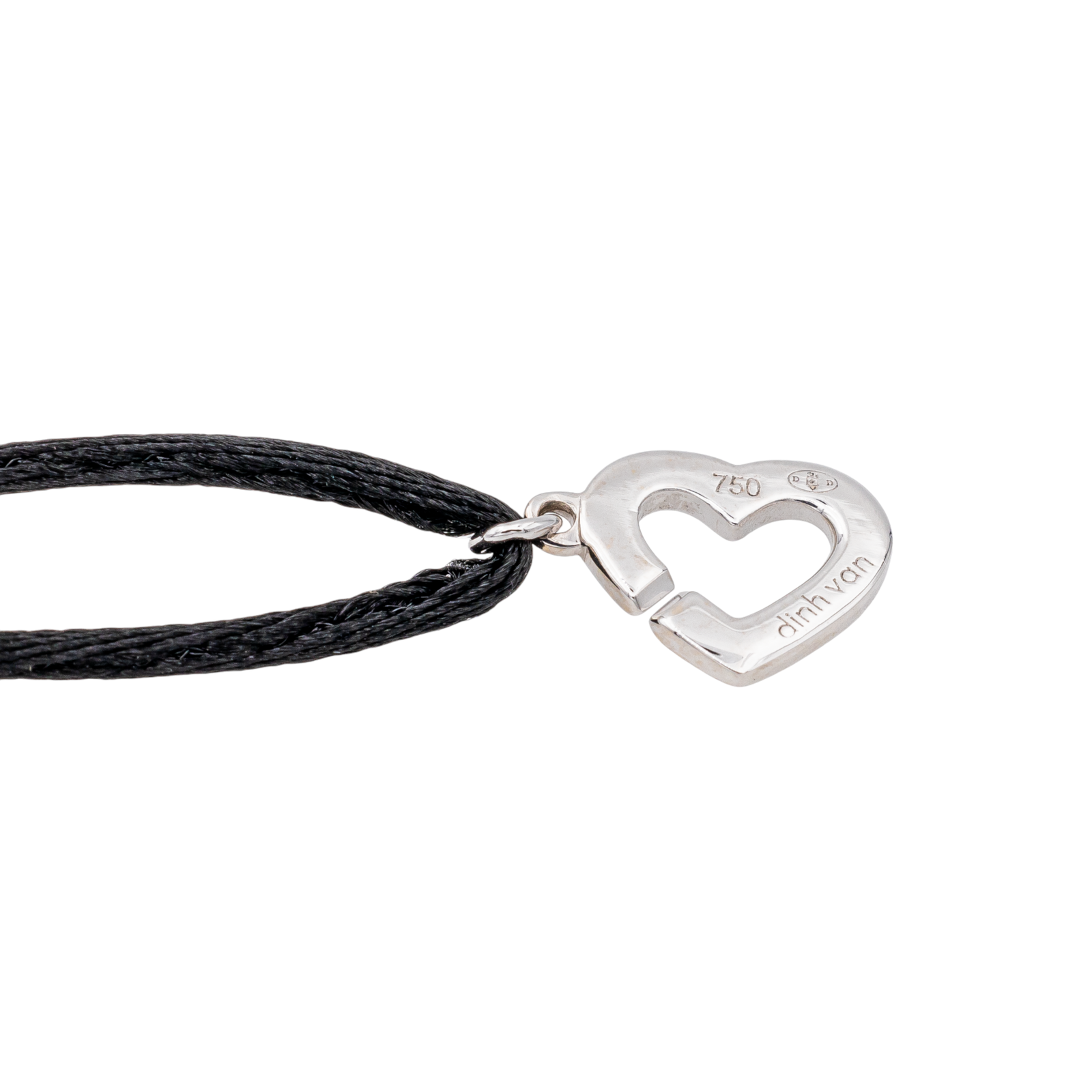 Dinh Van Bracelet Double cœur Or blanc Diamant