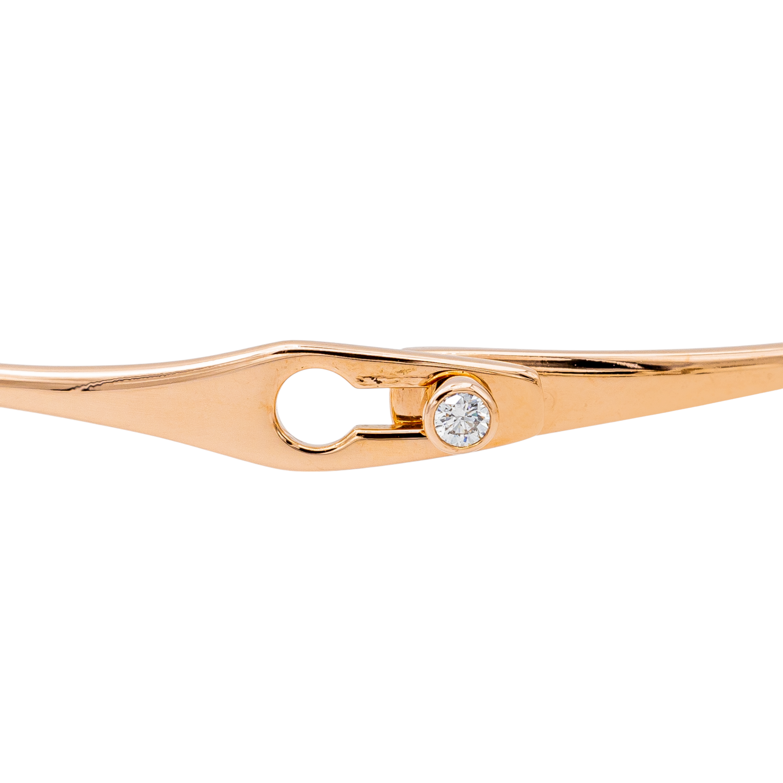 Dinh Van  Bracelet Jonc Serrure Or rose Diamant