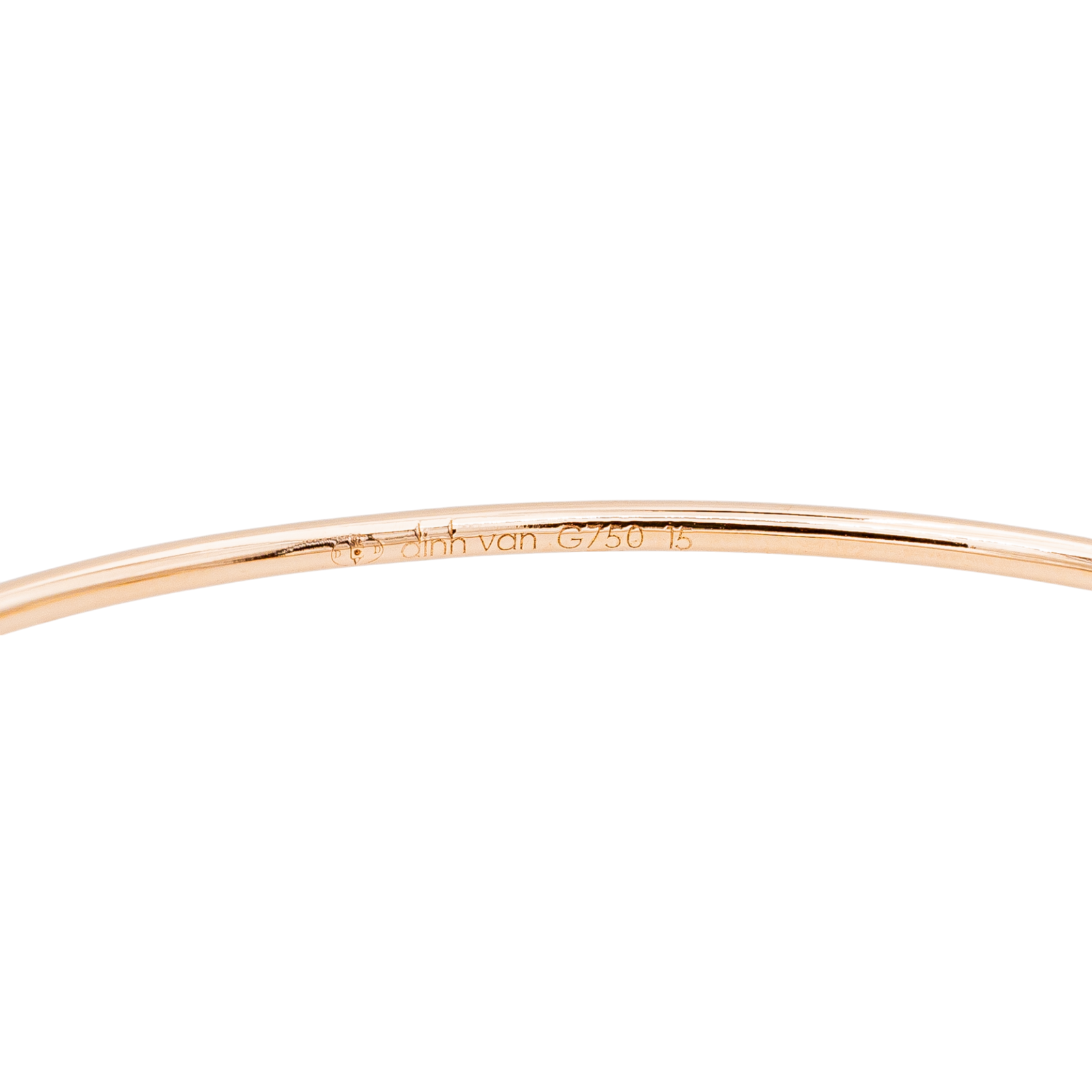 Dinh Van  Bracelet Jonc Serrure Or rose Diamant