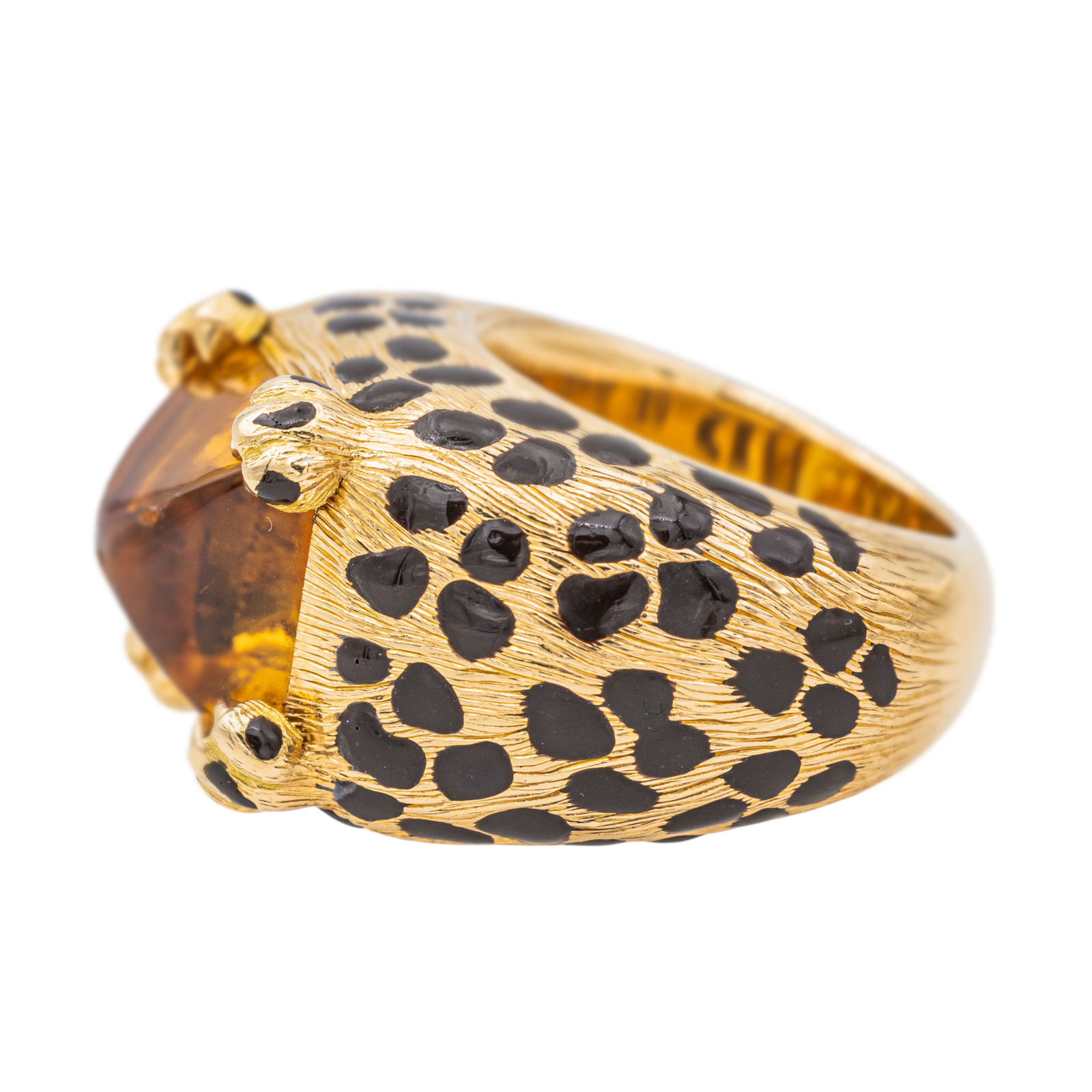 Dior Mitza Cocktail Ring Yellow Gold Citrine