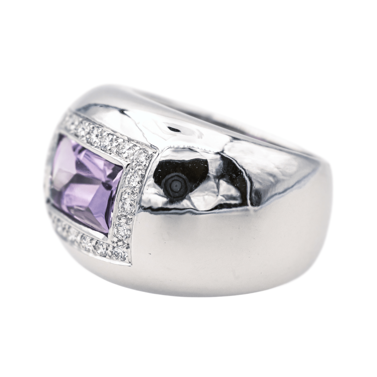 Poiray Bague Thessalie Or blanc Améthyste - Maison Eloe