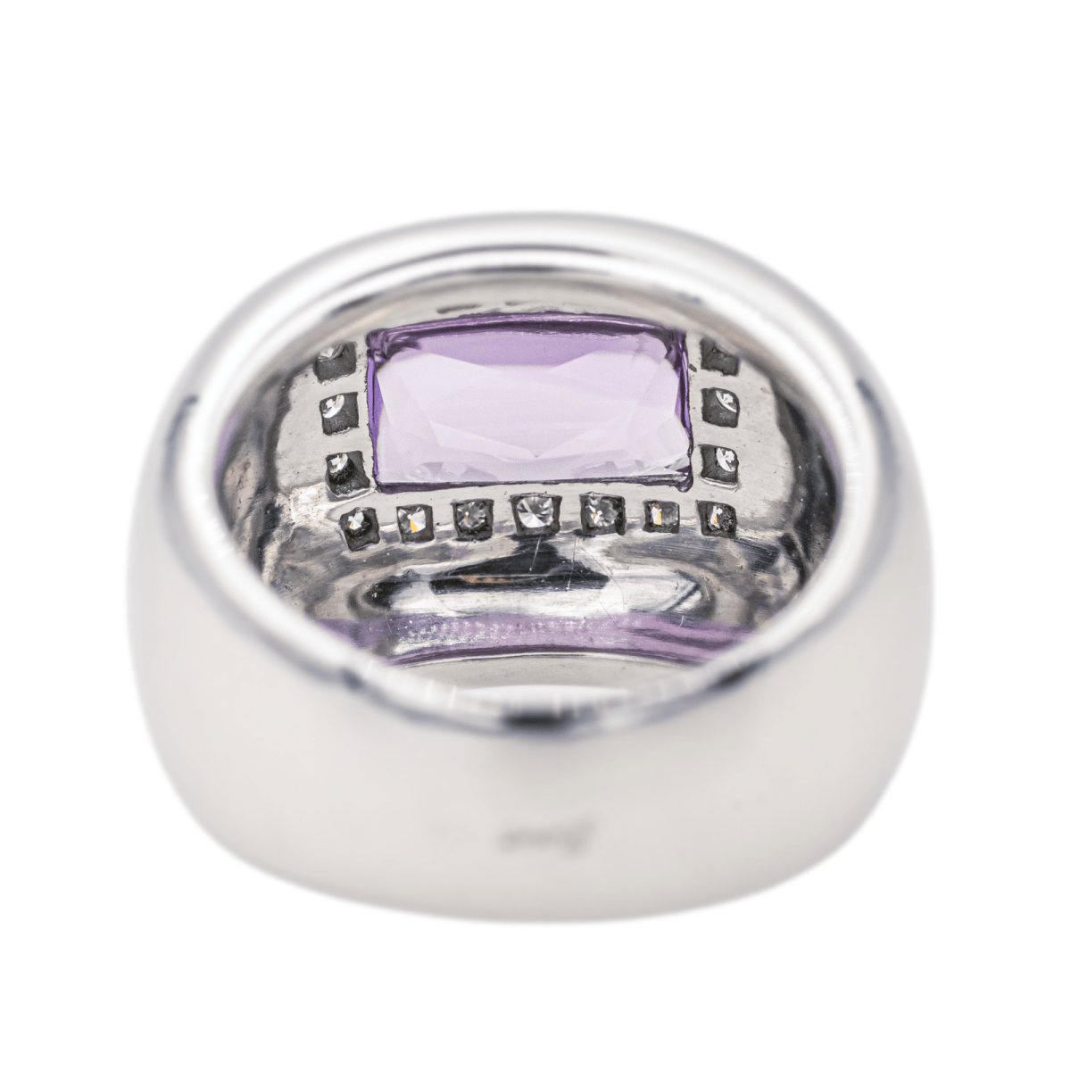 Poiray Bague Thessalie Or blanc Améthyste - Maison Eloe