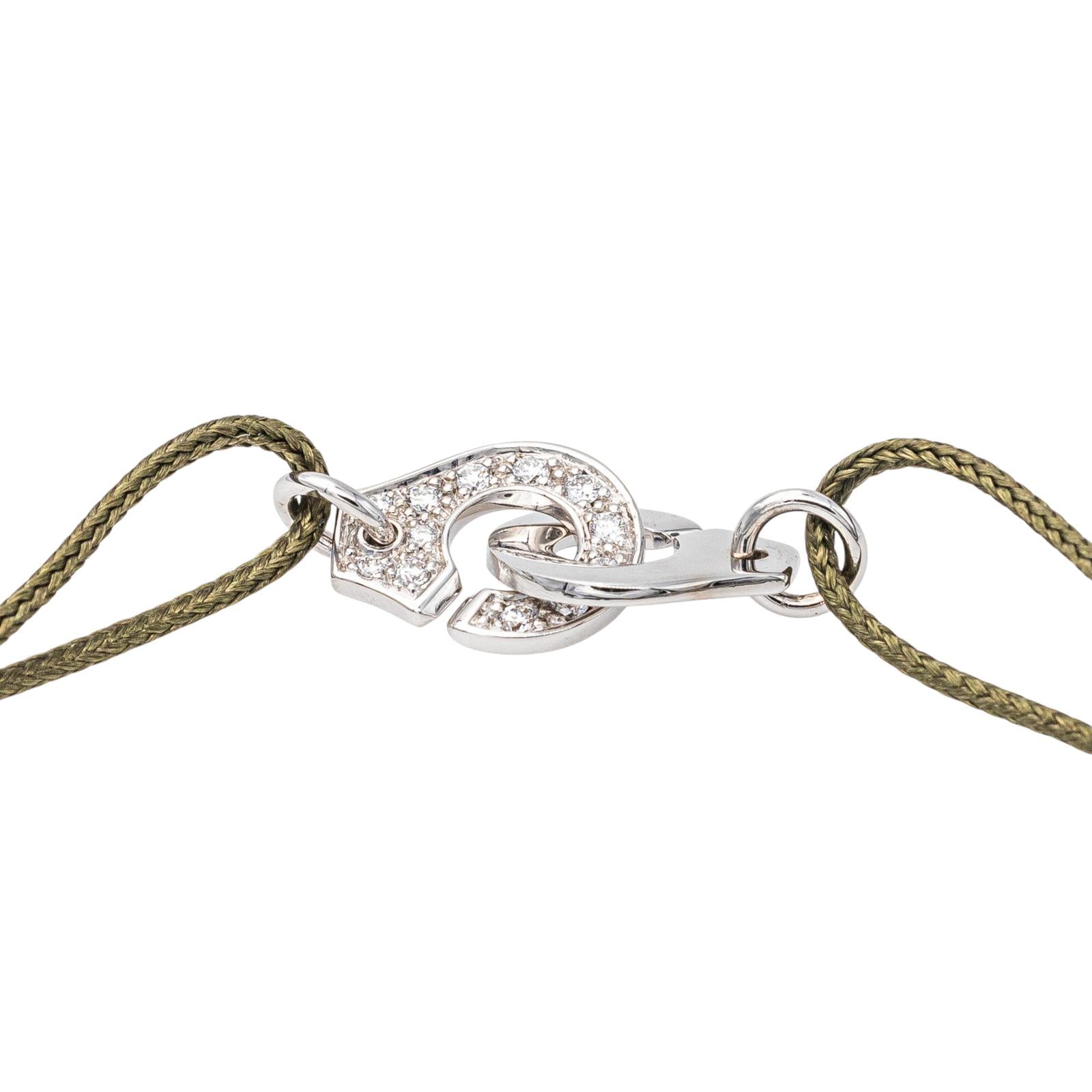 Dinh Van Bracelet Cordon Menottes Or blanc Diamant