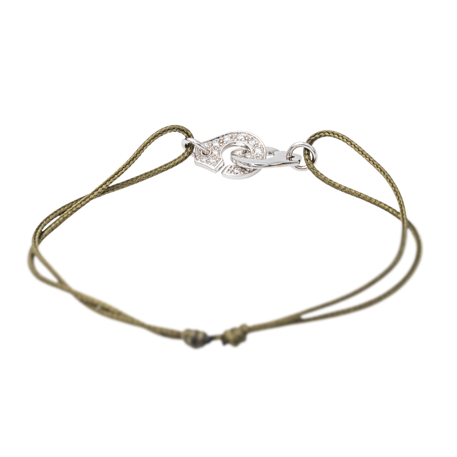 Dinh Van Bracelet Cordon Menottes Or blanc Diamant