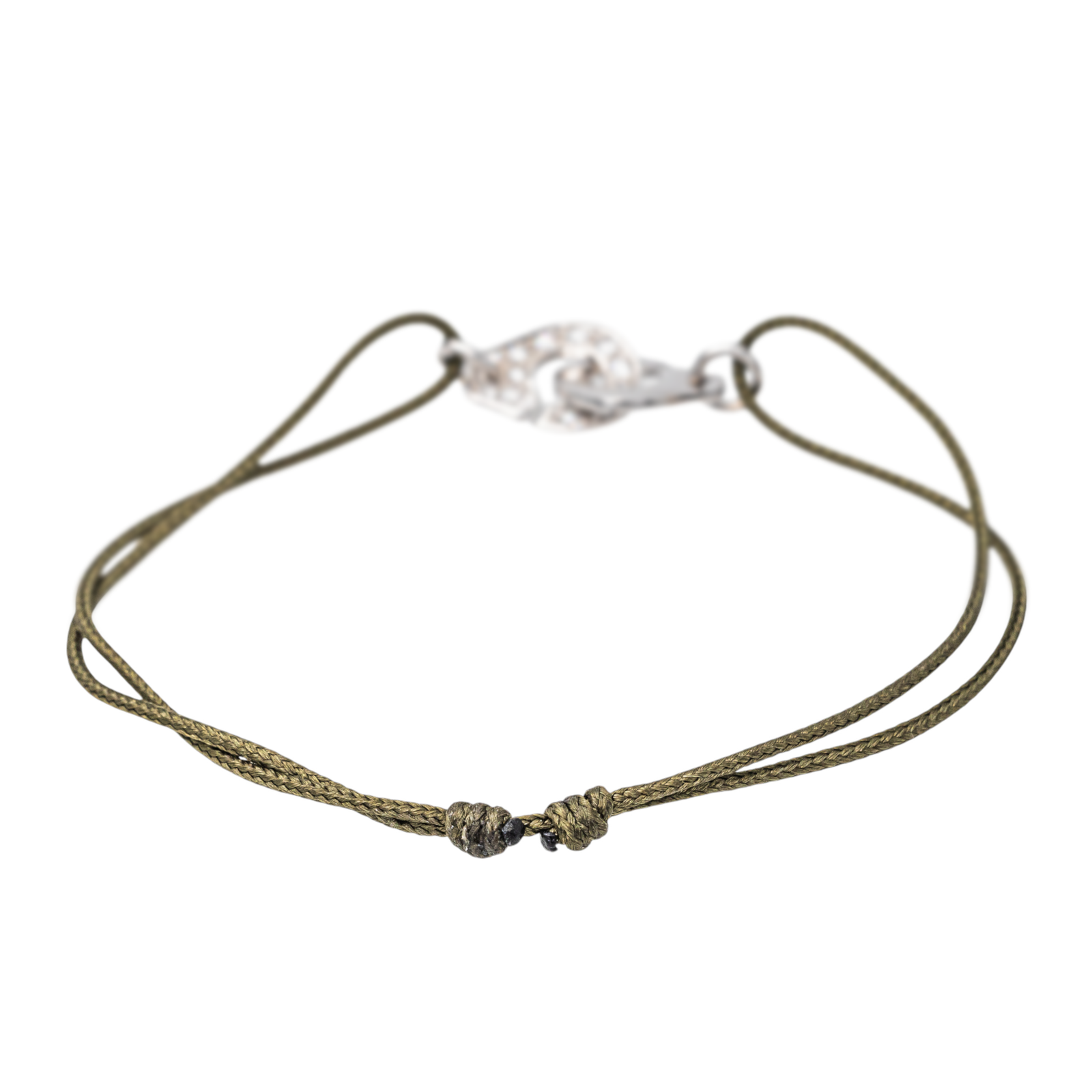 Dinh Van Bracelet Cordon Menottes Or blanc Diamant
