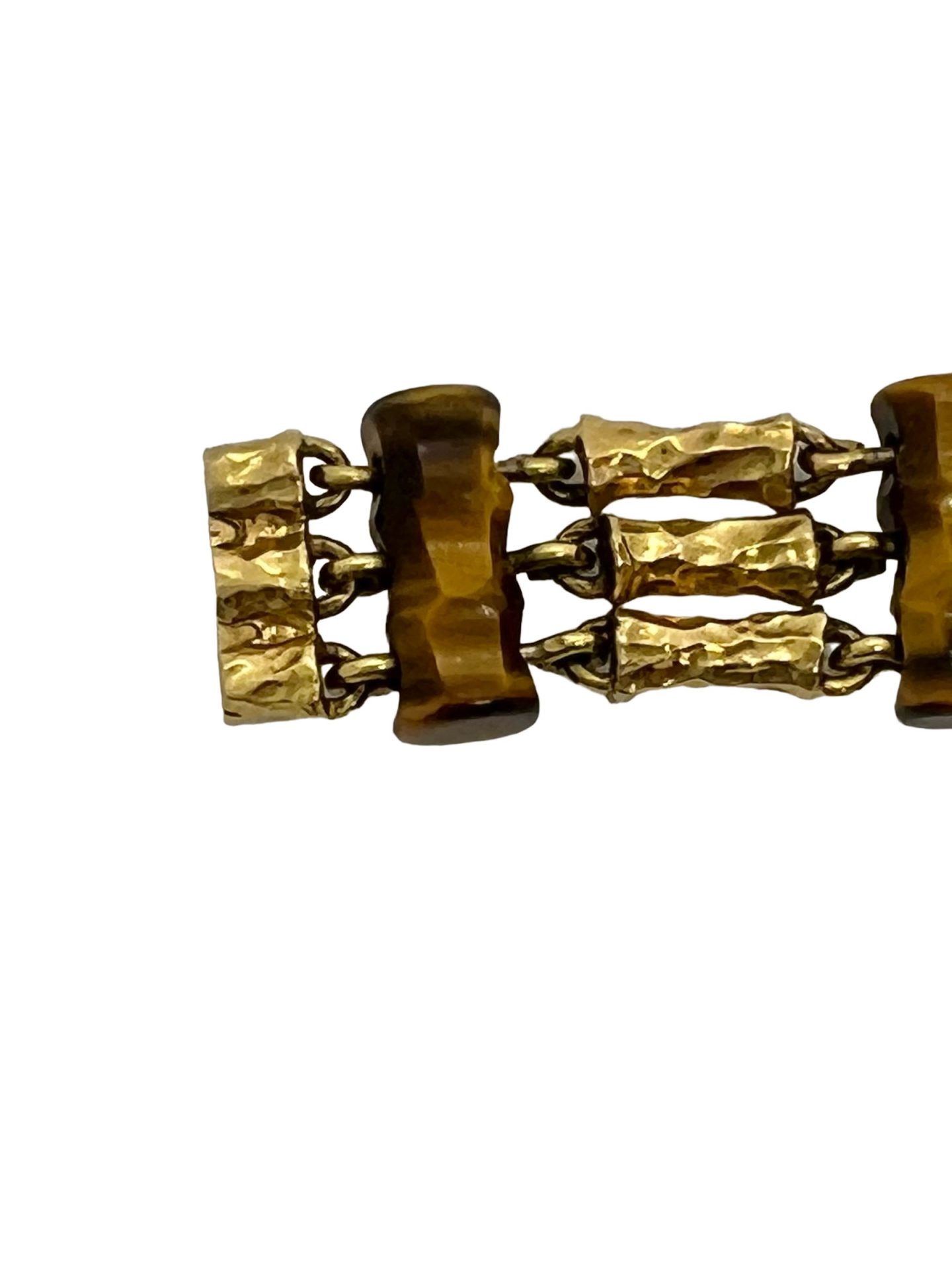 Boucheron yellow gold and tiger's eye watch