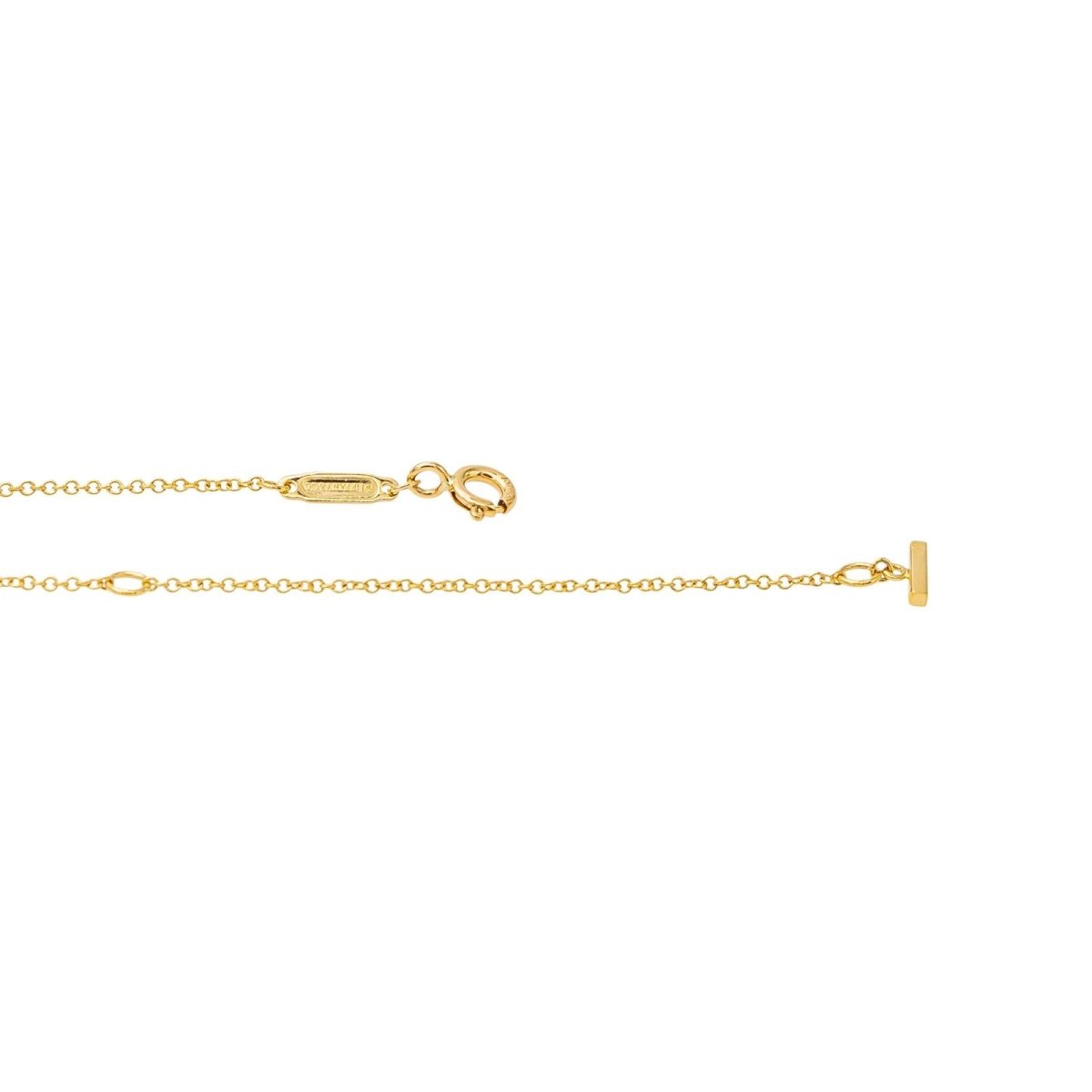 Tiffany & Co Collier T Smile Or jaune Diamants - Maison Eloe