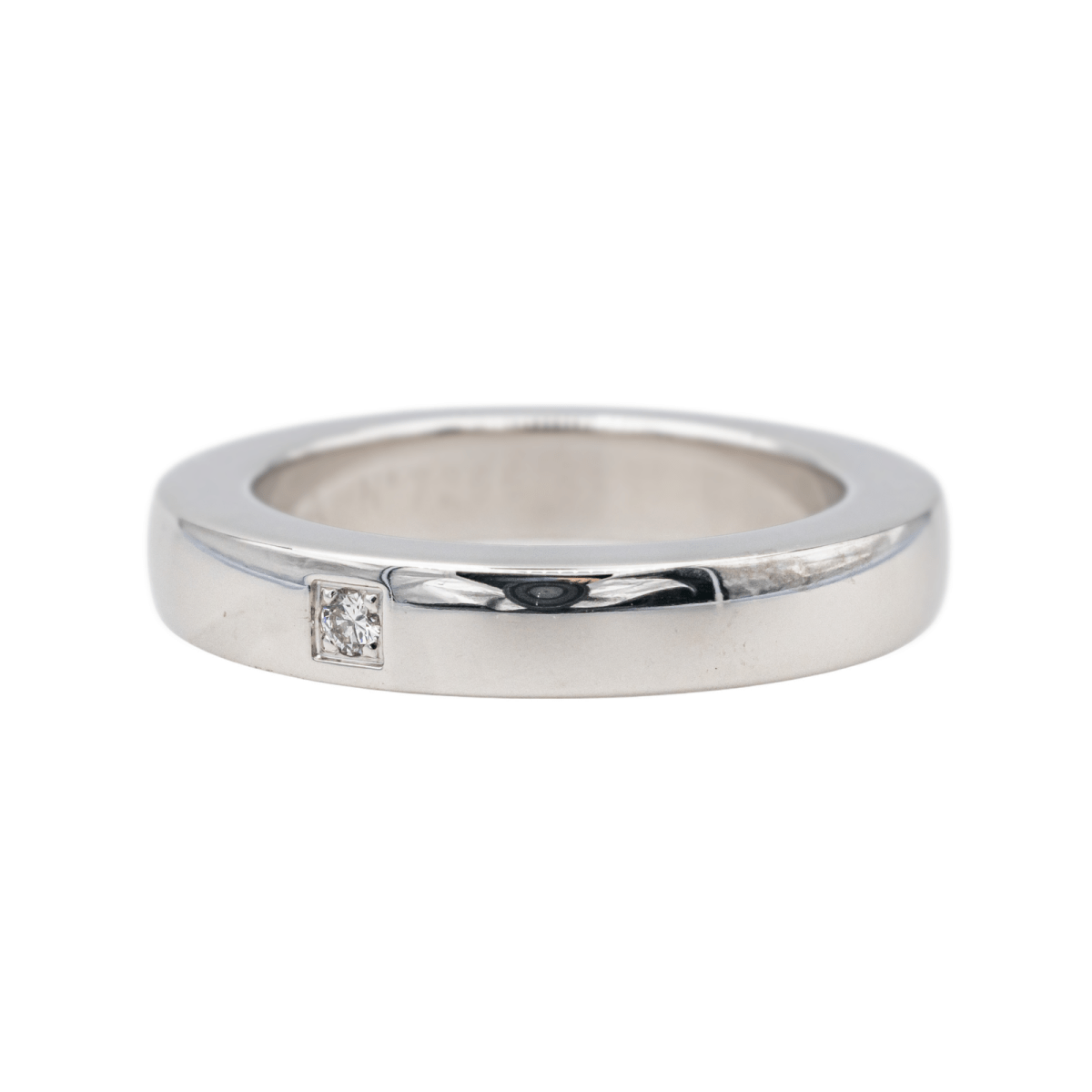 Omega Bague Ruban confort Or blanc Diamant - Maison Eloe