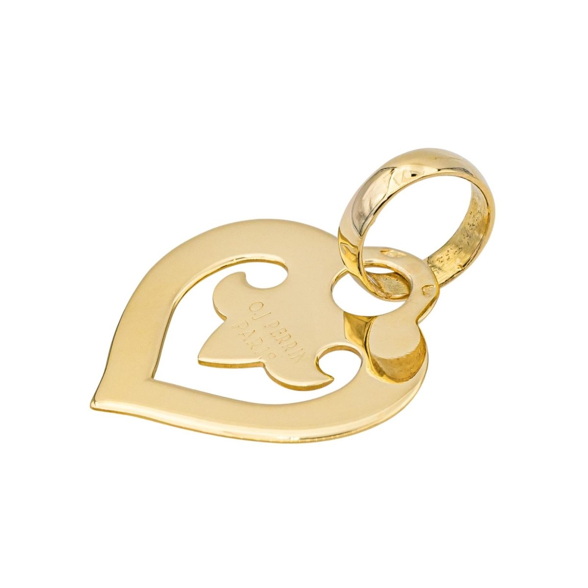 O.J. Perrin Pendentif Coeur légende Or jaune - Maison Eloe
