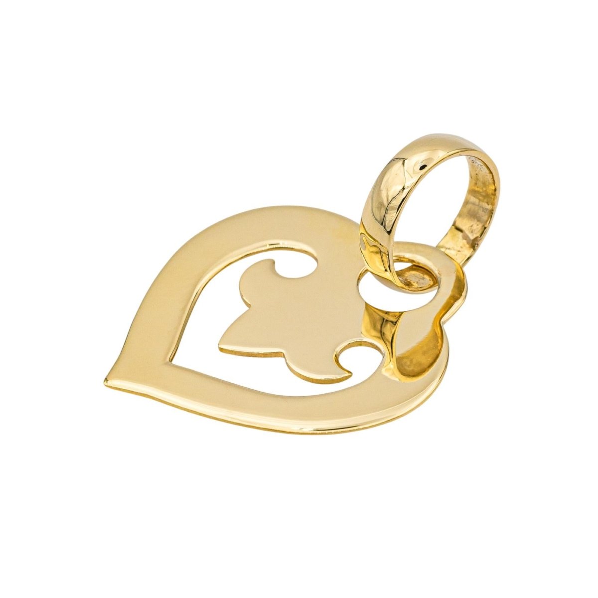 O.J. Perrin Pendentif Coeur légende Or jaune - Maison Eloe
