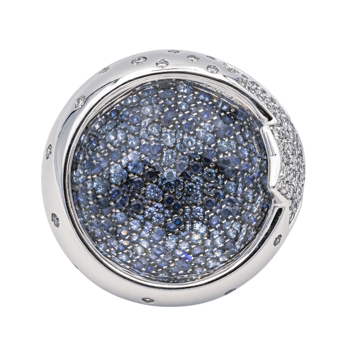 Pascale Bruni Bague Or blanc Quartz - Maison Eloe
