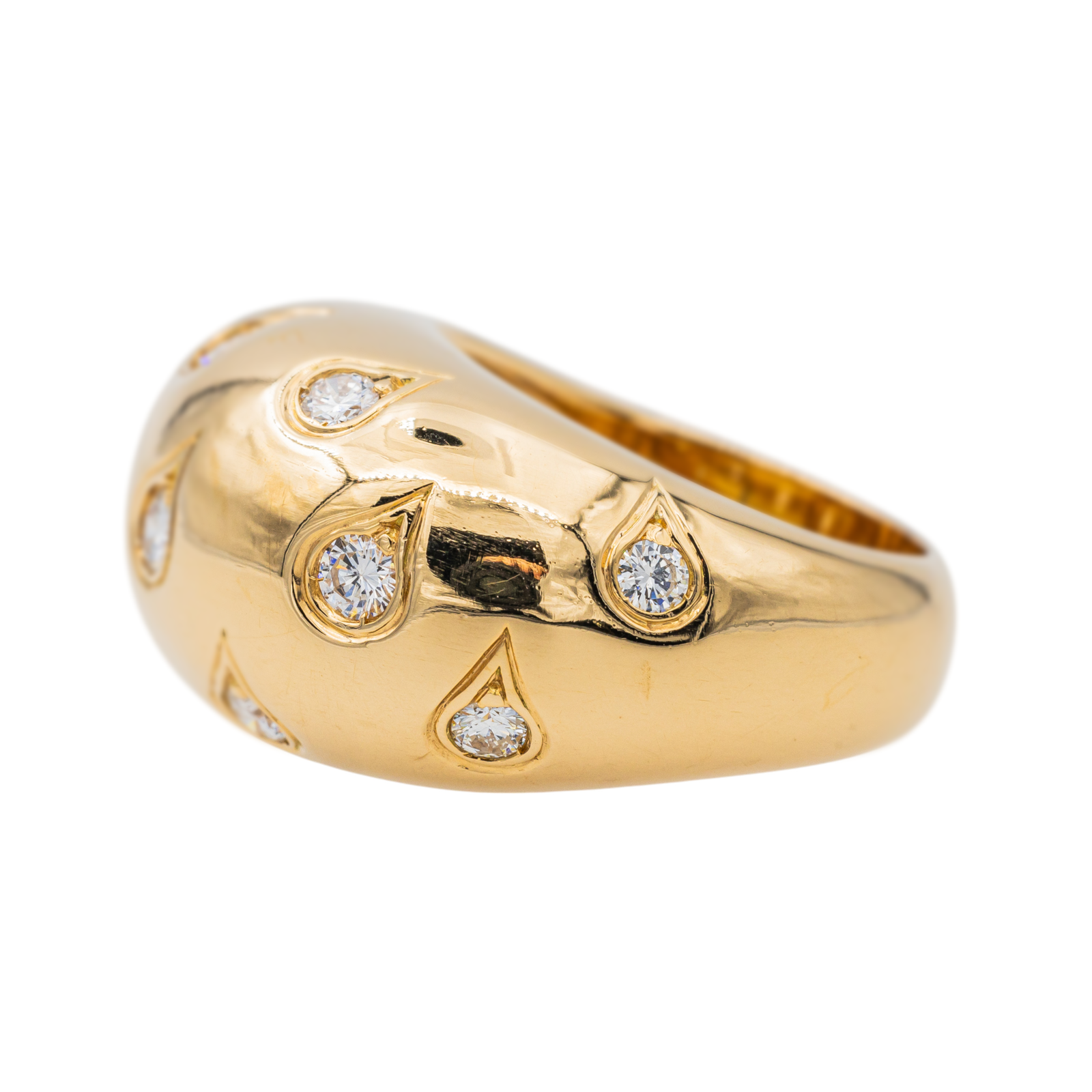 Cartier Boule Ring Yellow Gold Diamonds